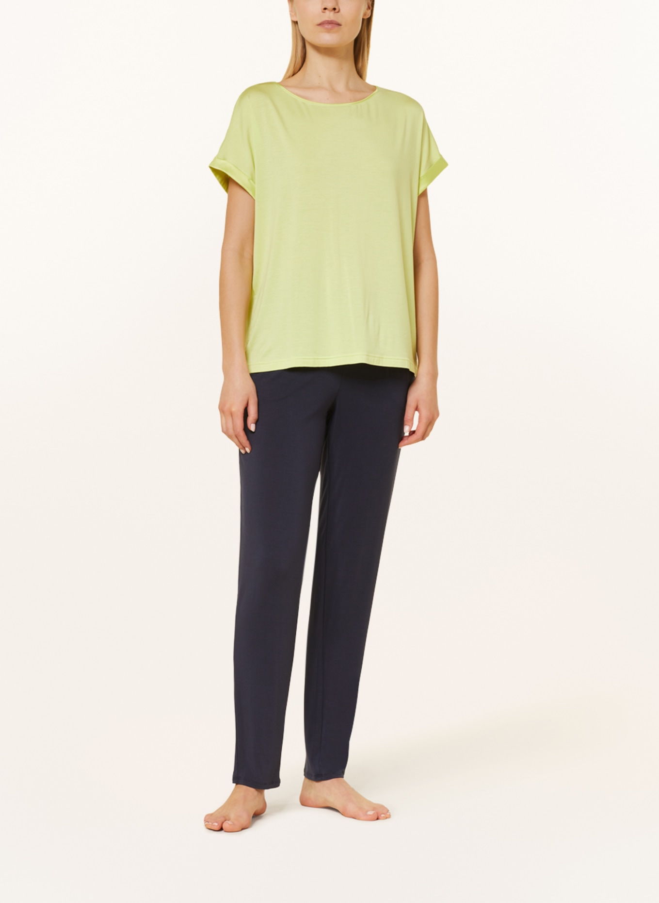 mey Pajama shirt ALENA series, Color: LIGHT GREEN (Image 2)