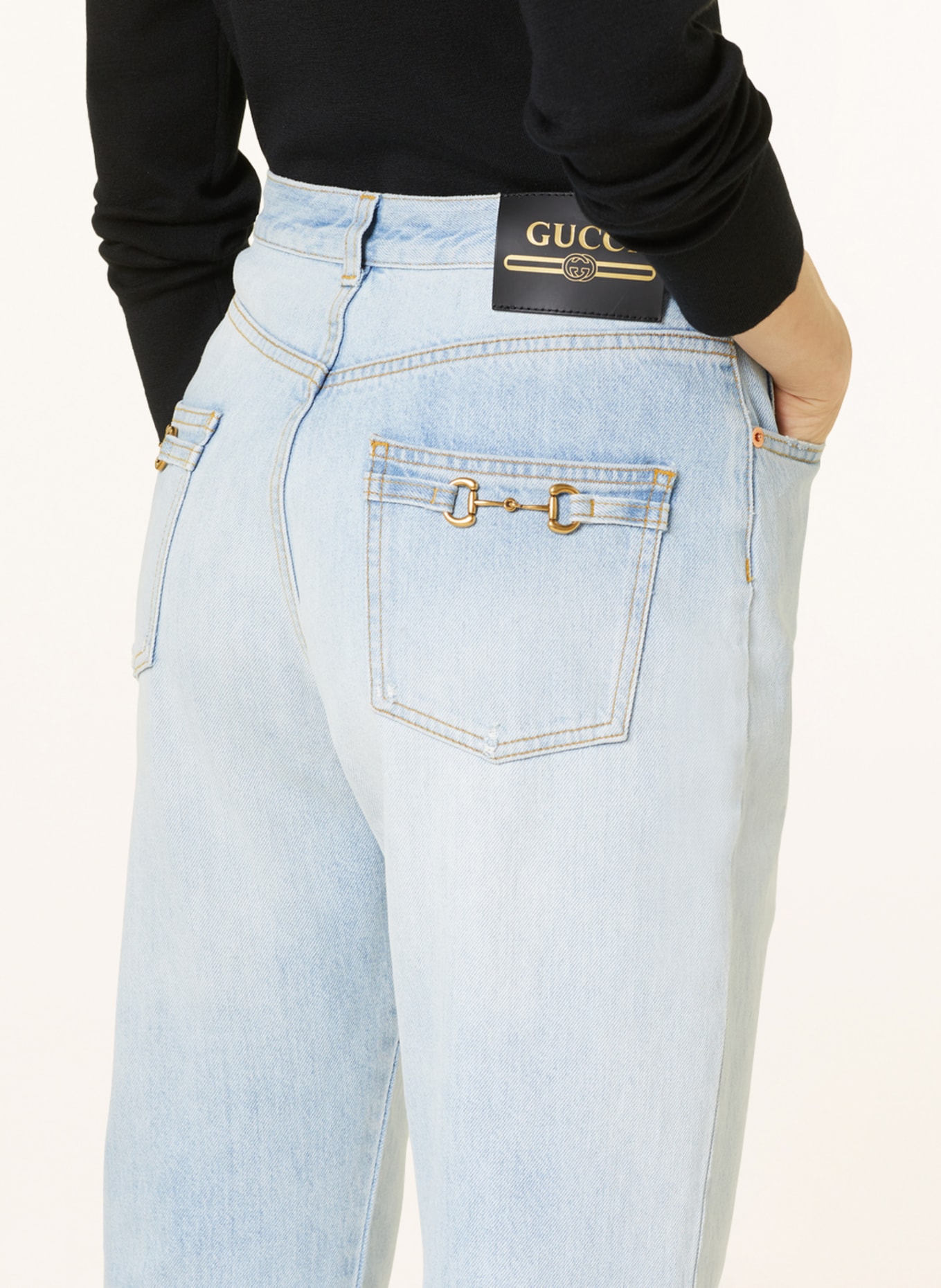 GUCCI Straight jeans, Color: 4452 LIGHT BLUE/ (Image 5)