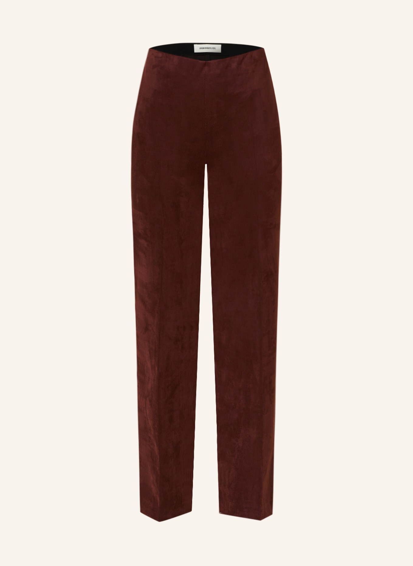 DRYKORN Wide leg trousers ALIVE in leather look, Color: DARK RED (Image 1)