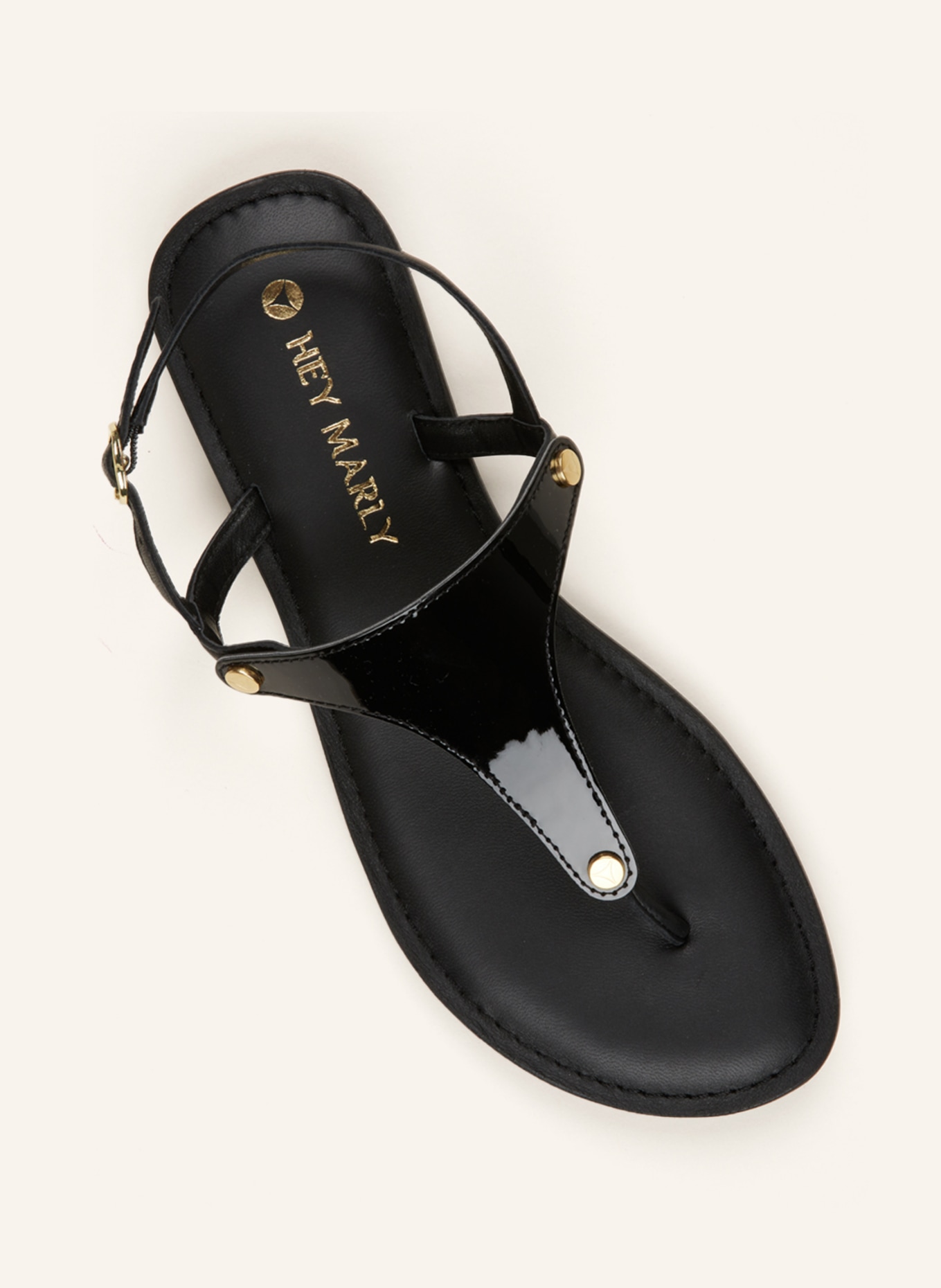 HEY MARLY Sandals topping CITY GLOSS, Color: BLACK (Image 2)