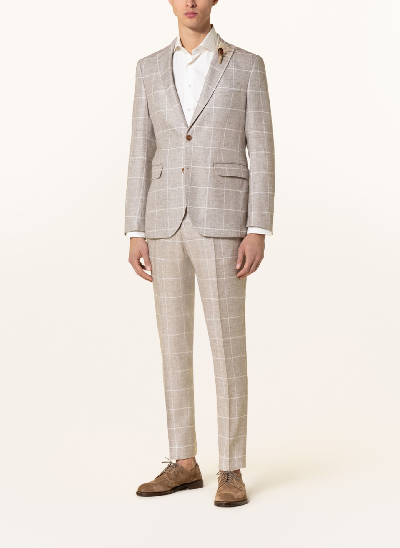 CG - CLUB of GENTS Suit jacket CG PAUL slim fit with linen, Color: 21 beige hell (Image 2)