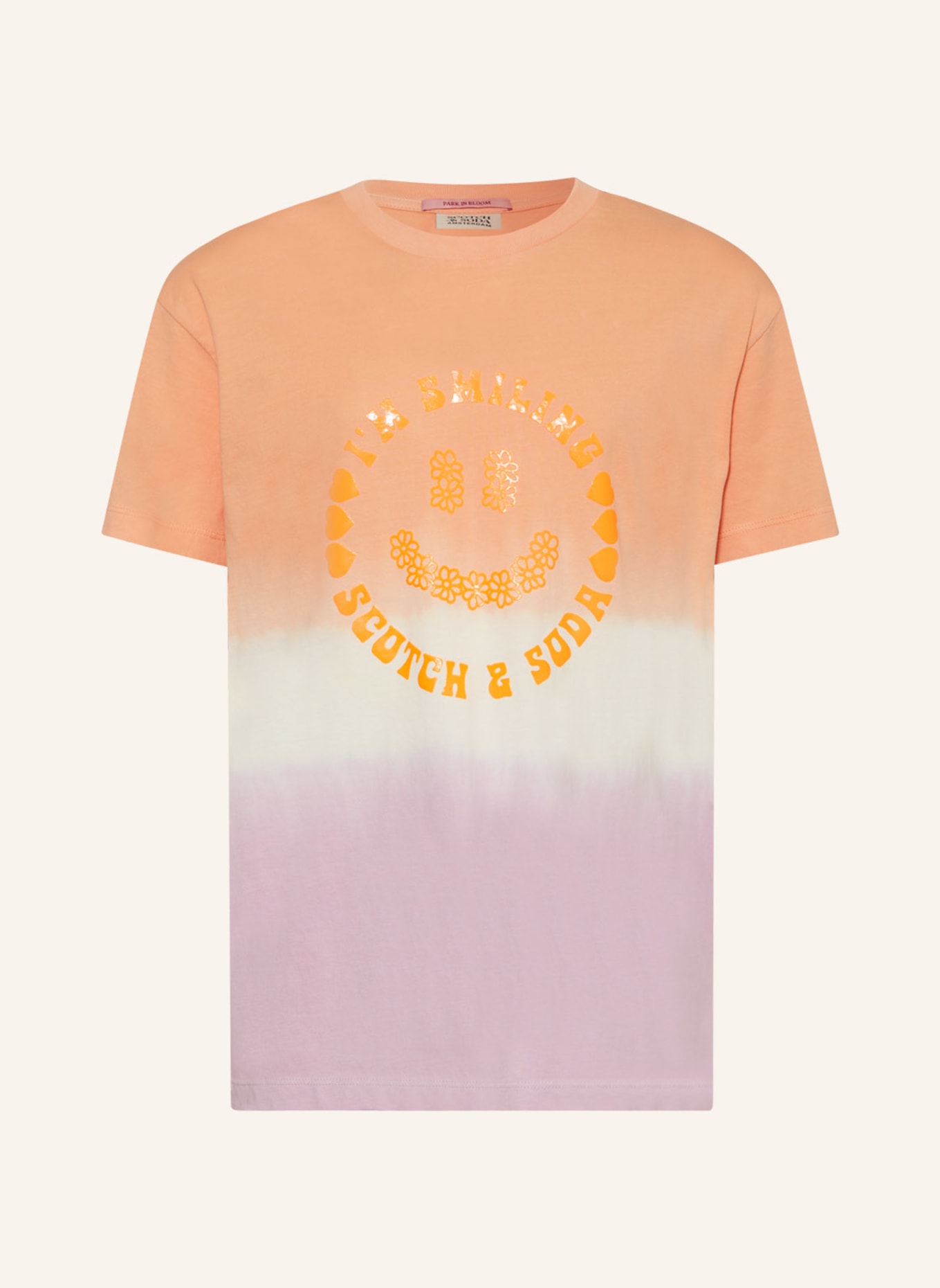 SCOTCH & SODA T-shirt, Kolor: BIAŁY/ POMARAŃCZOWY/ LILA (Obrazek 1)