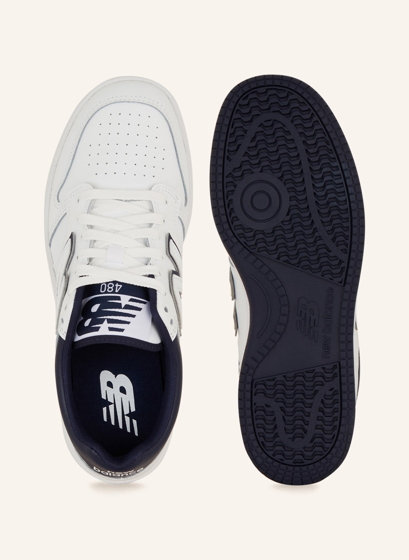 new balance Sneakers 480, Color: WHITE/ DARK BLUE (Image 5)