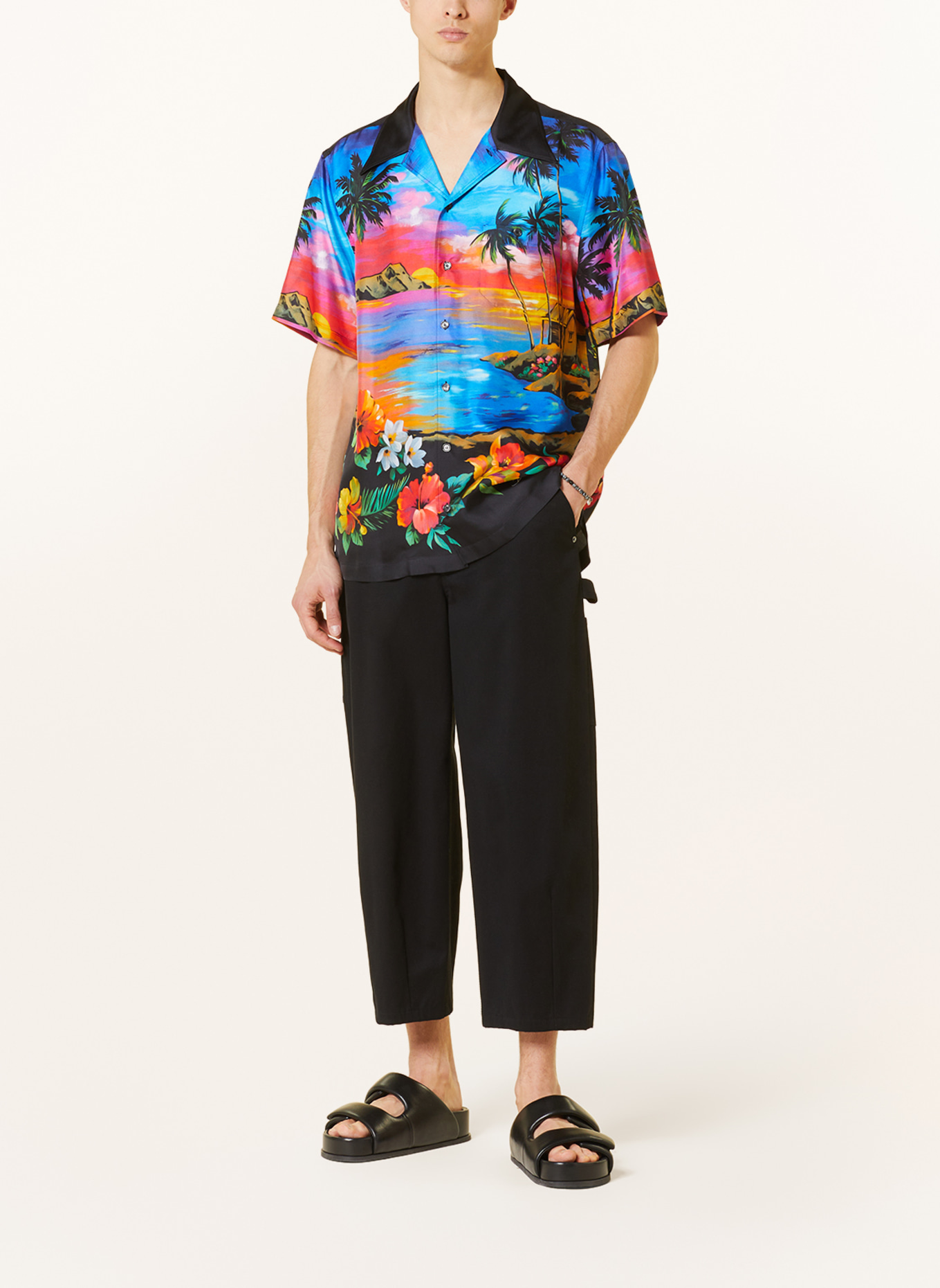 DOLCE & GABBANA Resorthemd Hawaii Fit aus Seide, Farbe: BLAU/ SCHWARZ/ ROT (Bild 2)