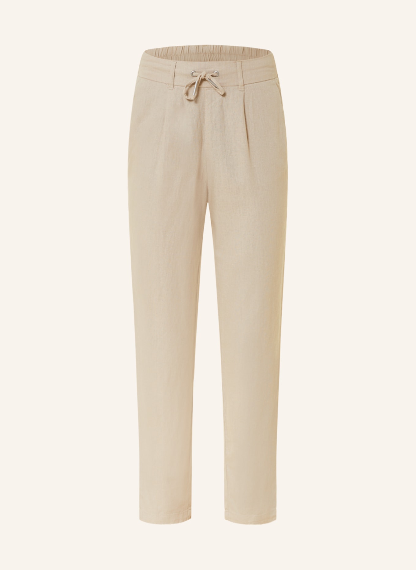 ONLY Trousers with linen, Color: BEIGE (Image 1)