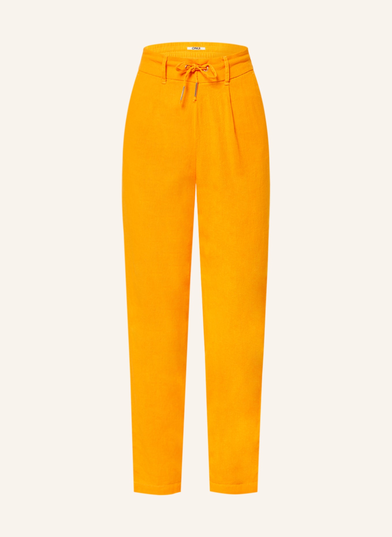 ONLY Trousers with linen, Color: ORANGE (Image 1)