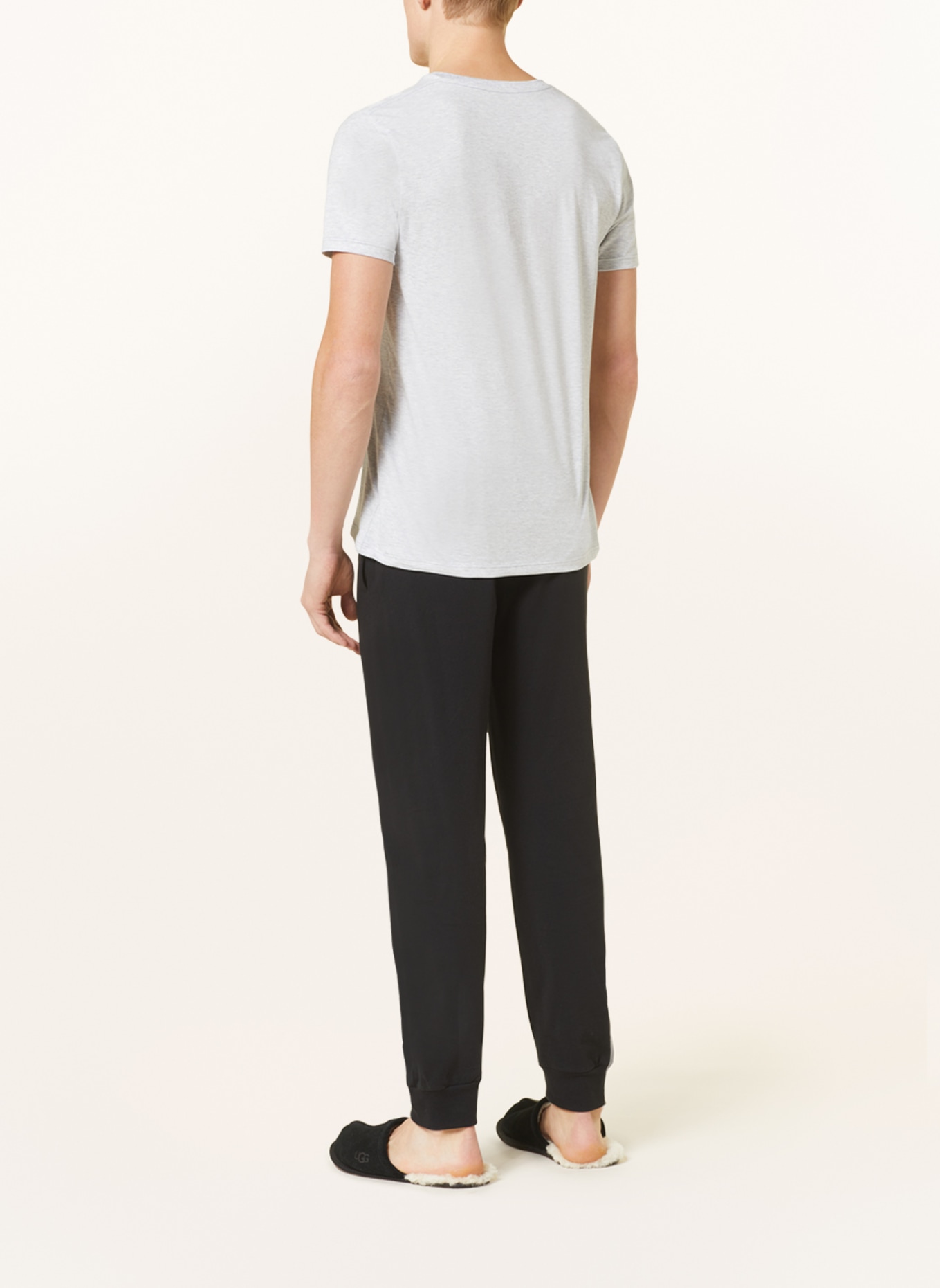mey Pajama shirt series DRY COTTON COLOUR, Color: LIGHT GRAY (Image 3)
