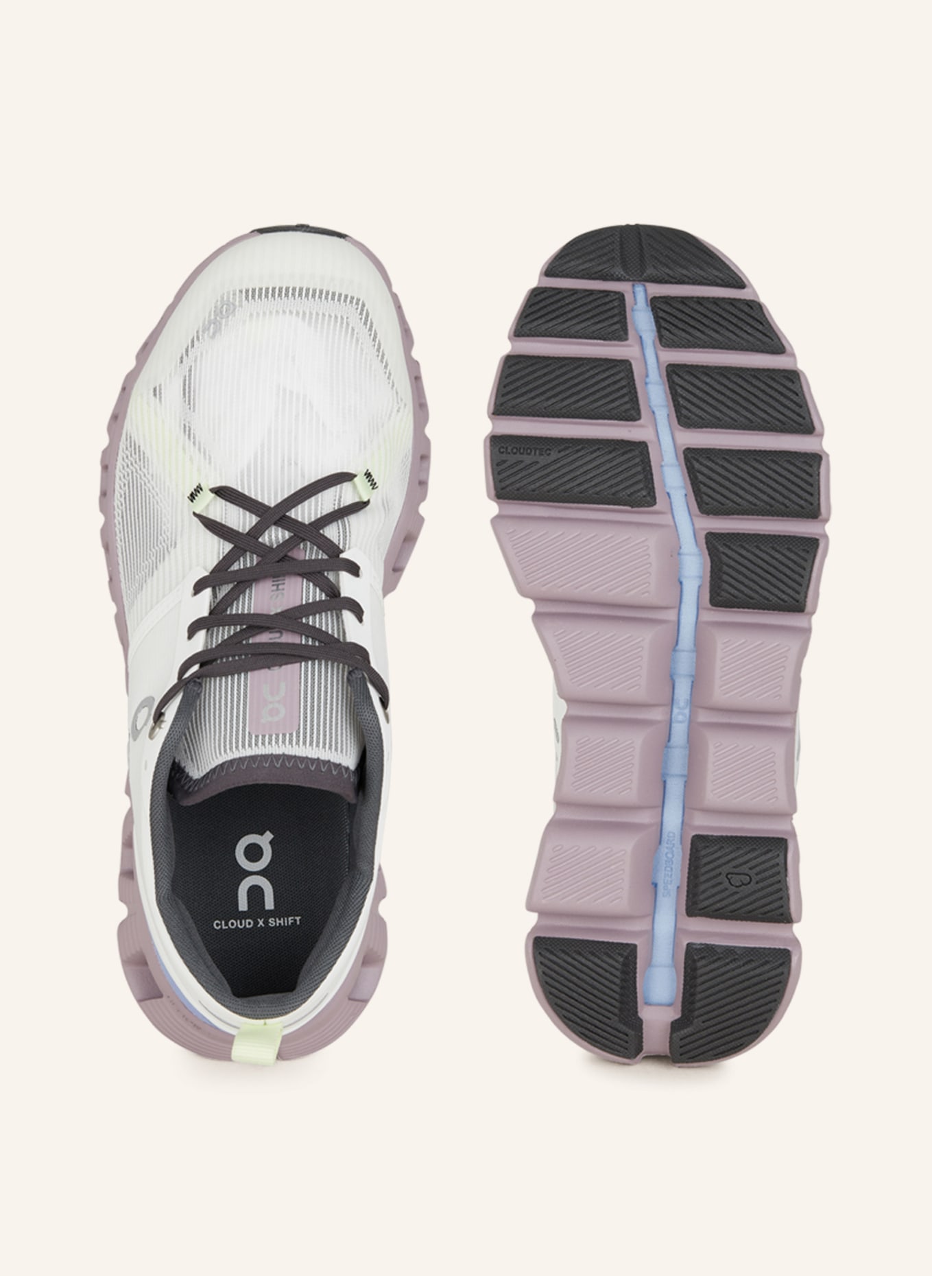 On Sneaker CLOUD X 3 SHIFT, Farbe: WEISS/ HELLBLAU (Bild 5)