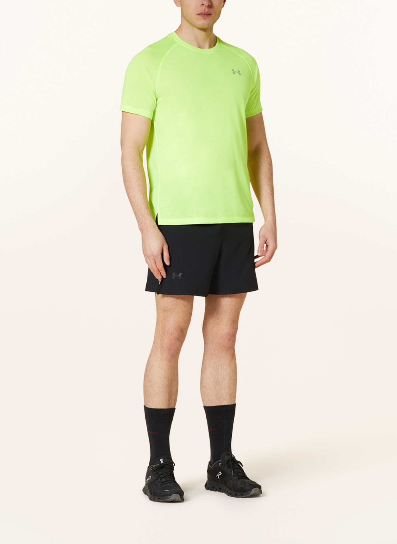 UNDER ARMOUR 2-in-1 running shorts LAUNCH ELITE, Color: BLACK (Image 2)