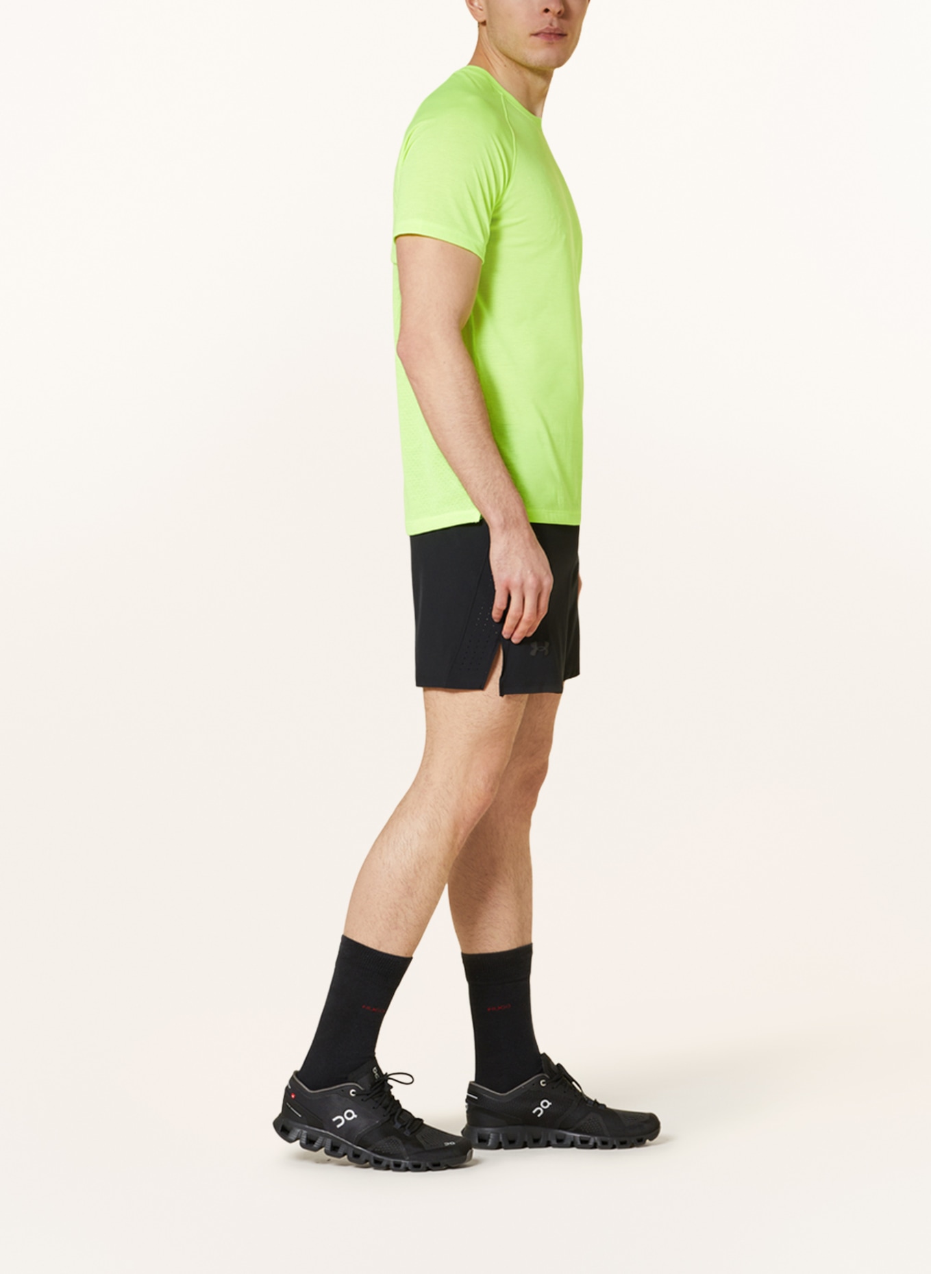 UNDER ARMOUR 2-in-1 running shorts LAUNCH ELITE, Color: BLACK (Image 4)