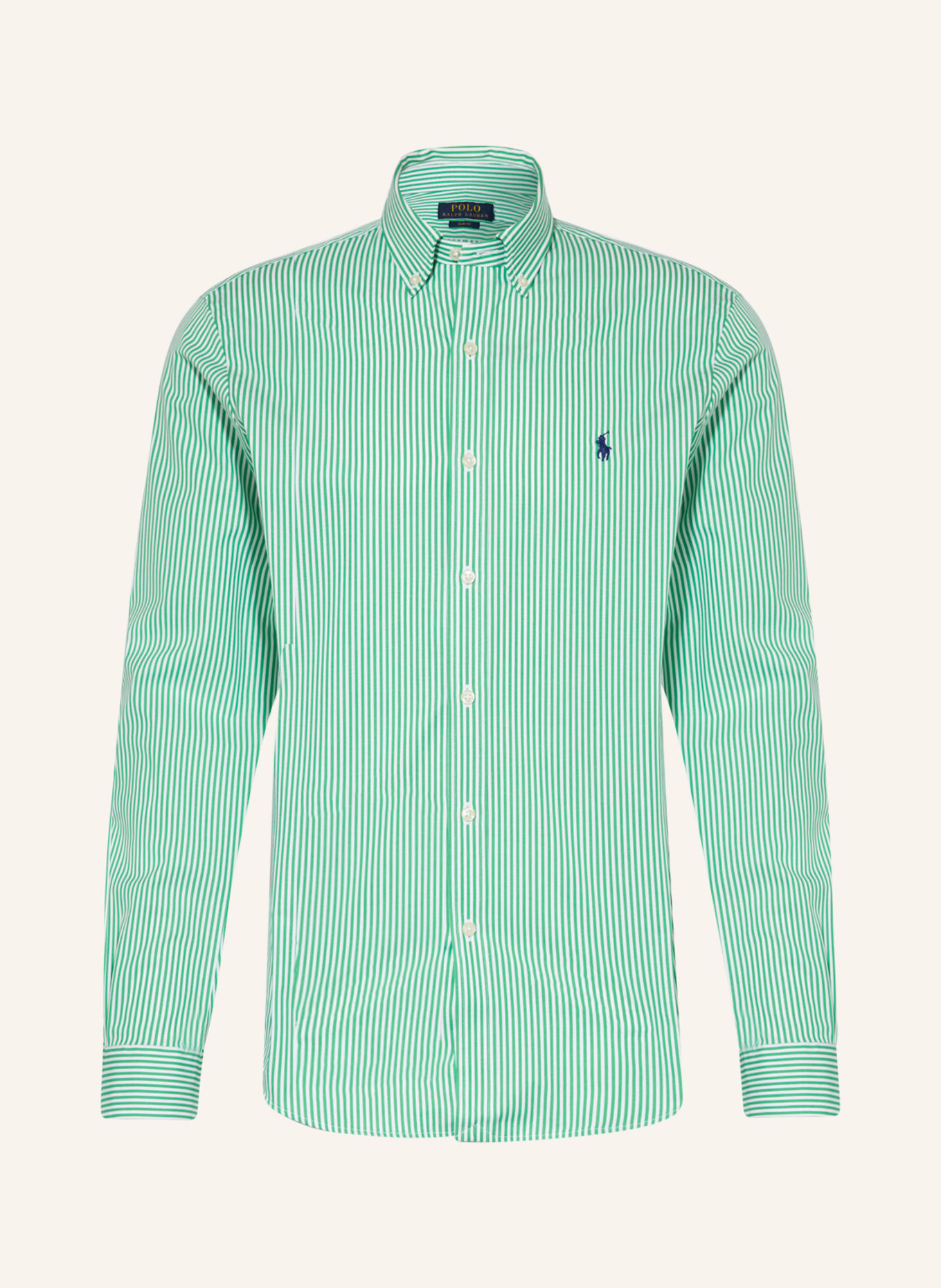 POLO RALPH LAUREN Shirt slim fit, Color: WHITE/ GREEN (Image 1)