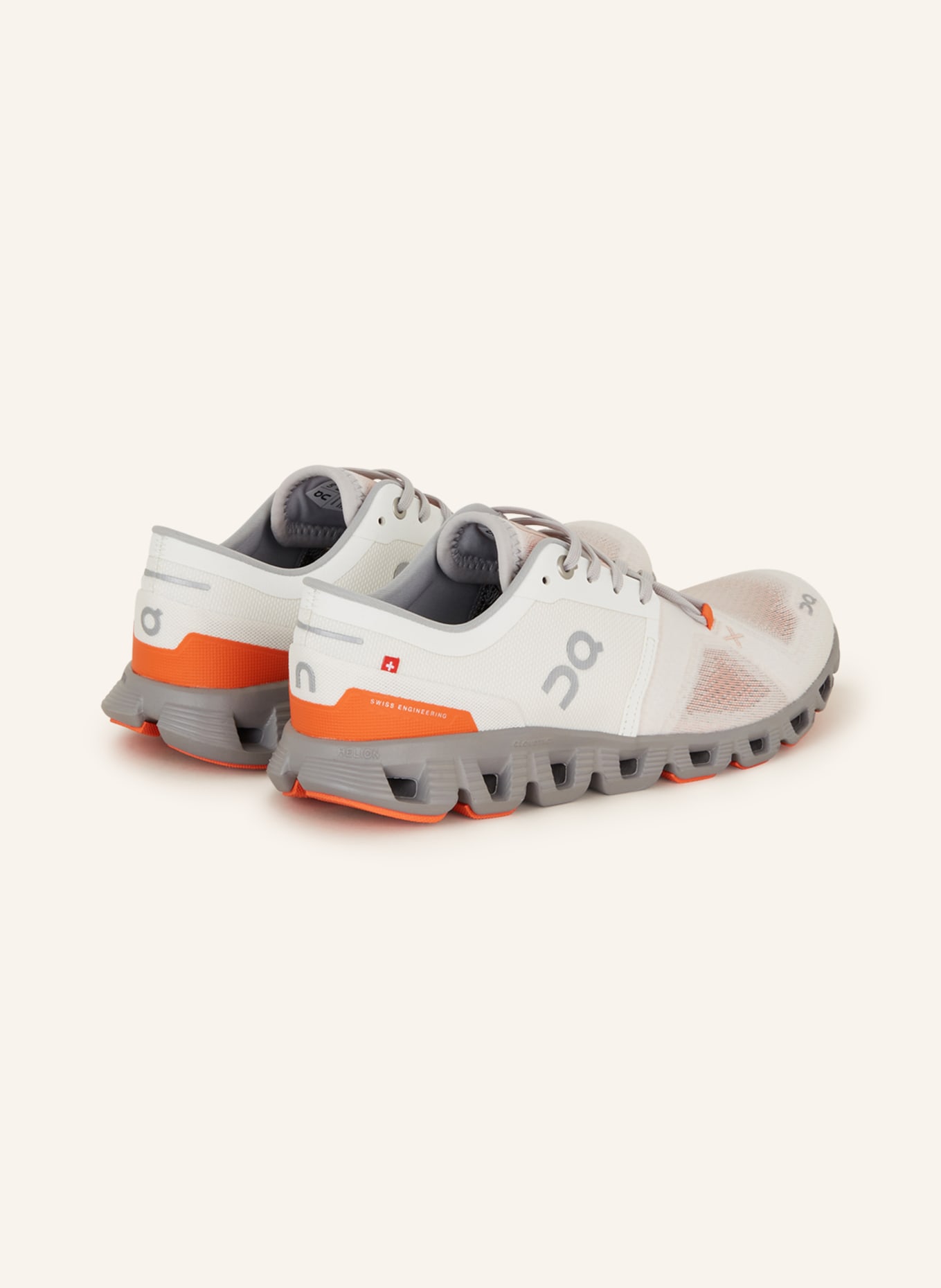On Fitness shoes CLOUD X 3, Color: WHITE/ ORANGE (Image 2)