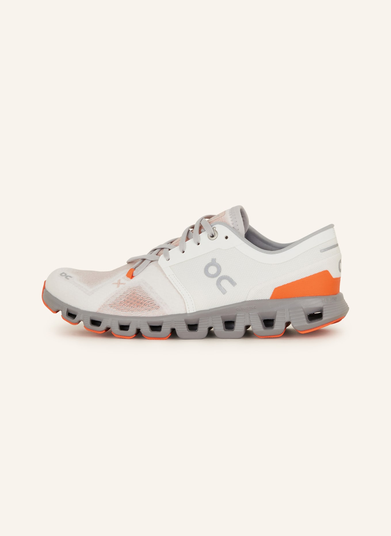 On Fitness shoes CLOUD X 3, Color: WHITE/ ORANGE (Image 4)