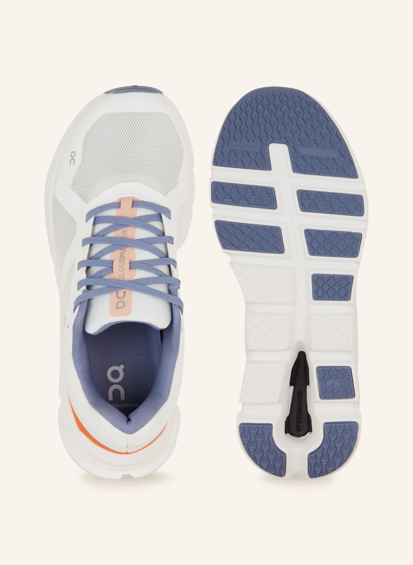 On Running shoes CLOUDRUNNER, Color: WHITE/ ORANGE (Image 5)