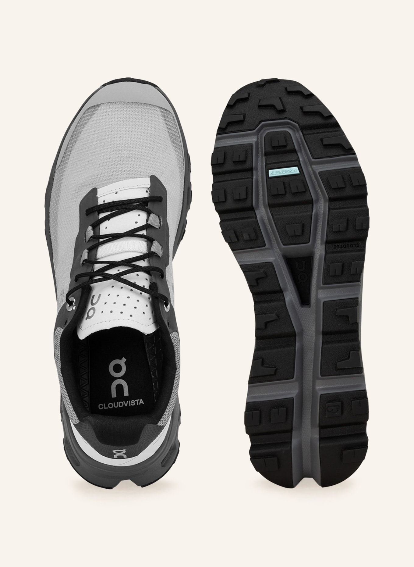 On Trailrunning-Schuhe CLOUDVISTA, Farbe: GRAU/ HELLGRAU (Bild 5)