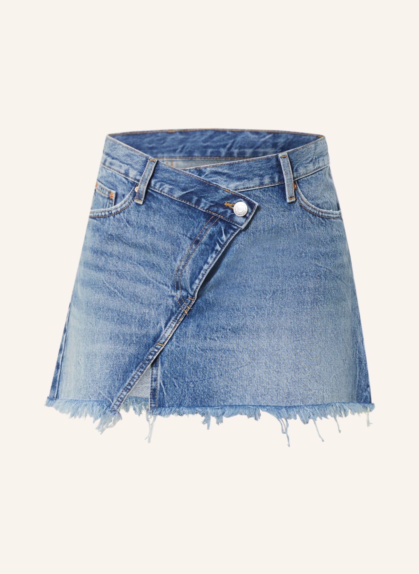 gina tricot Denim skirt in mid blue