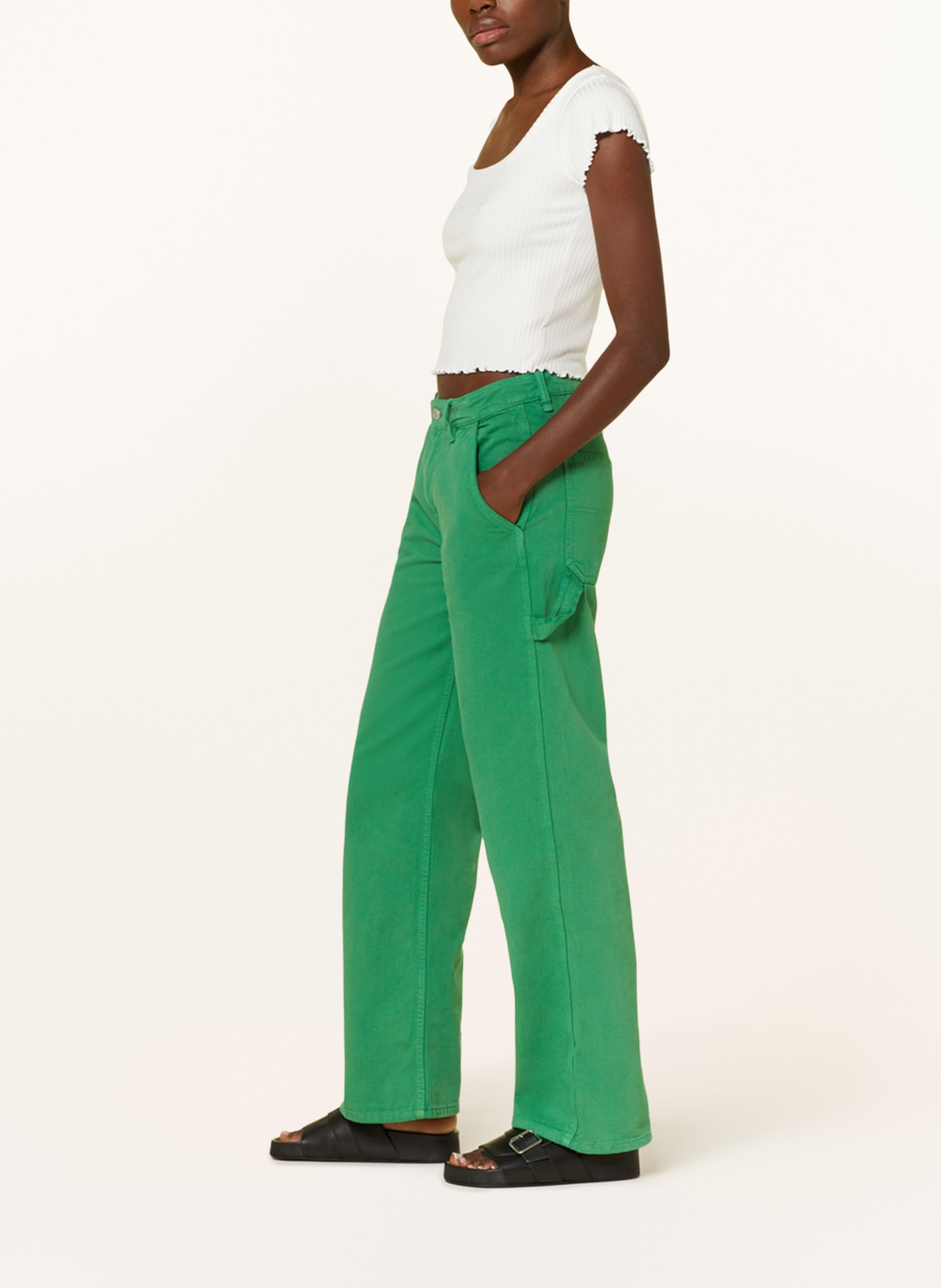 gina tricot Jeans CARPENTER, Farbe: GRÜN (Bild 4)