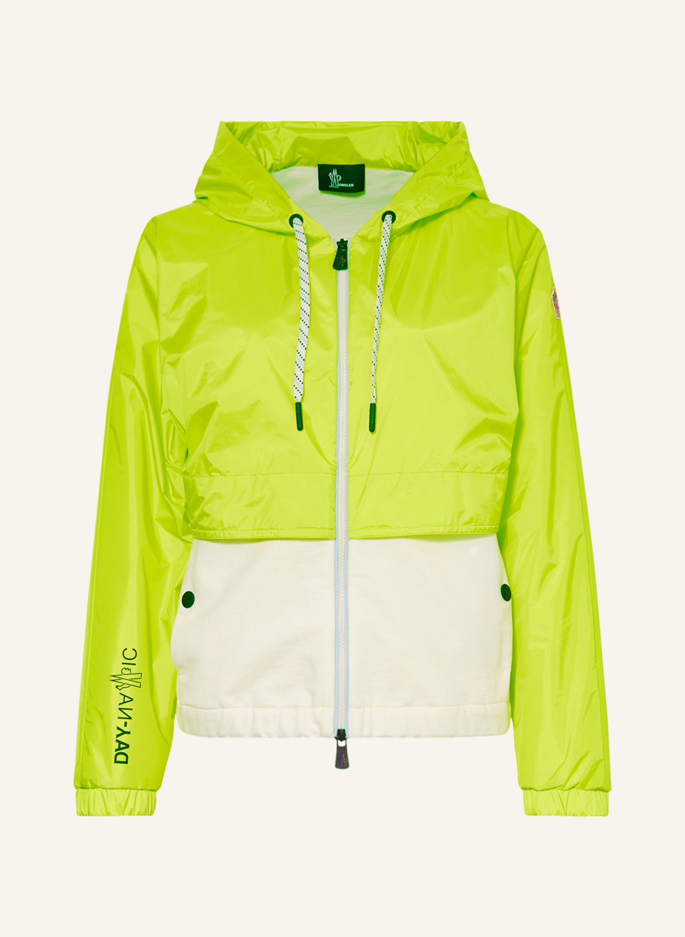 MONCLER GRENOBLE Outdoor jacket, Color: NEON GREEN/ CREAM (Image 1)