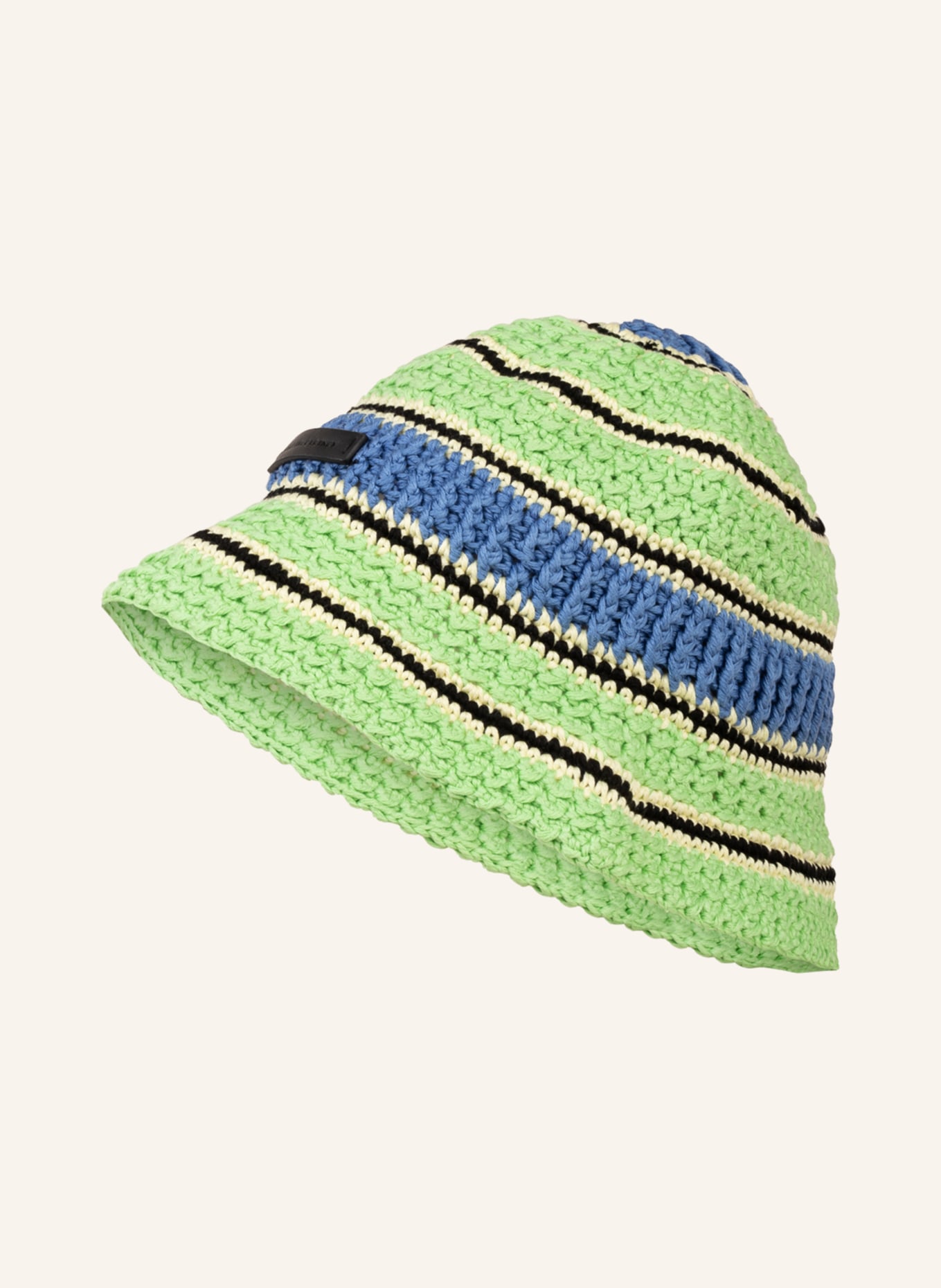 STELLA McCARTNEY Bucket hat, Color: LIGHT GREEN/ CREAM/ BLACK (Image 1)
