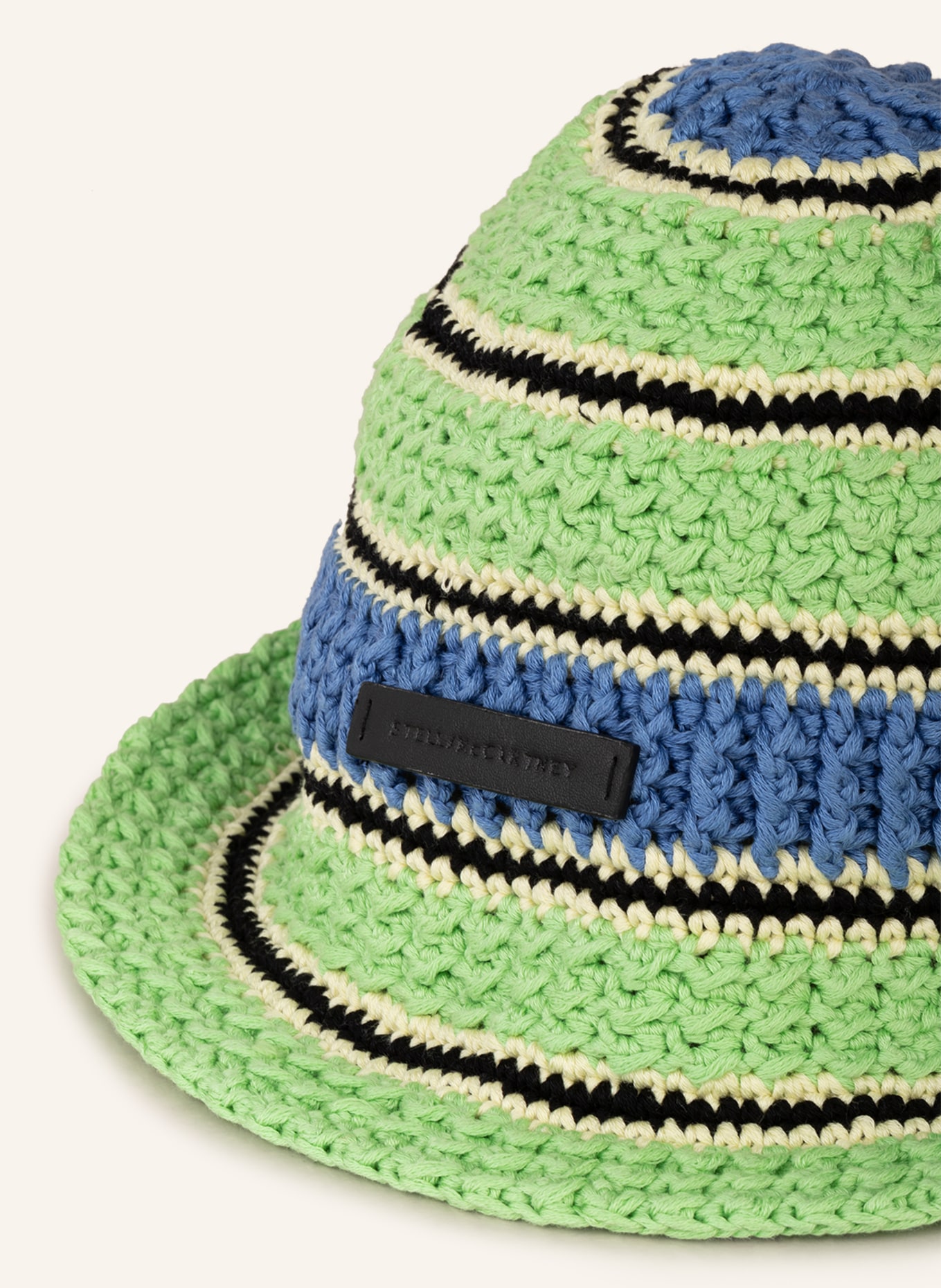 STELLA McCARTNEY Bucket hat, Color: LIGHT GREEN/ CREAM/ BLACK (Image 3)