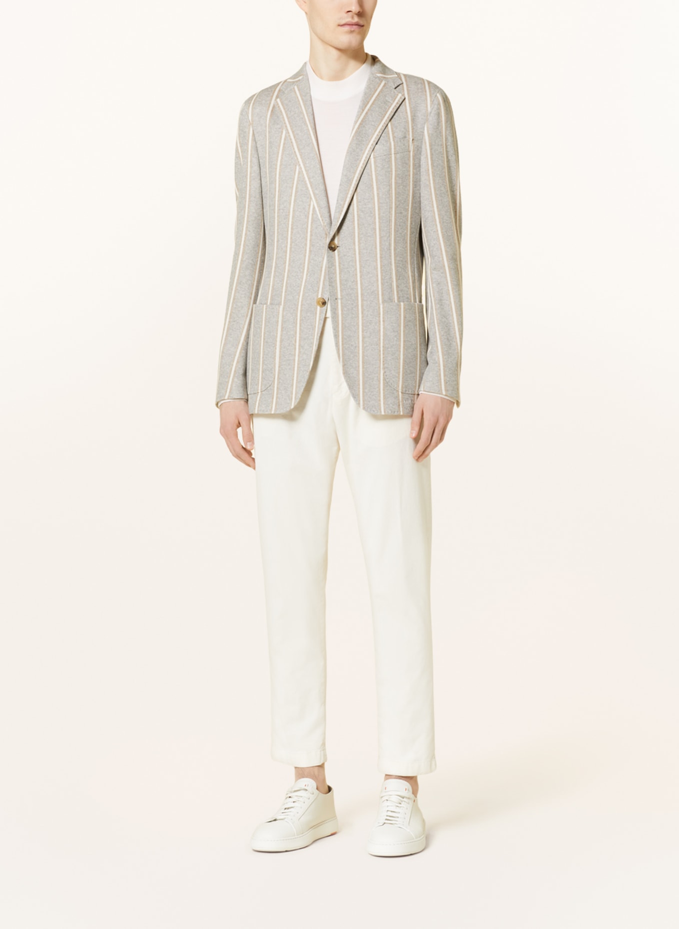 windsor. Jersey tailored jacket GIRO Shaped Fit, Color: GRAY/ BEIGE/ CREAM (Image 2)
