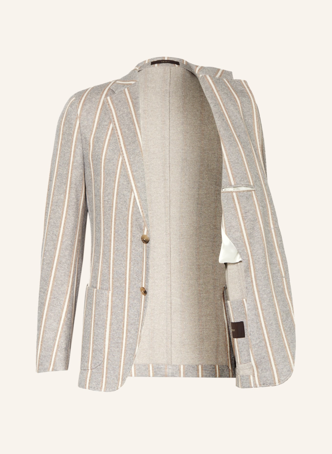 windsor. Jersey tailored jacket GIRO Shaped Fit, Color: GRAY/ BEIGE/ CREAM (Image 4)