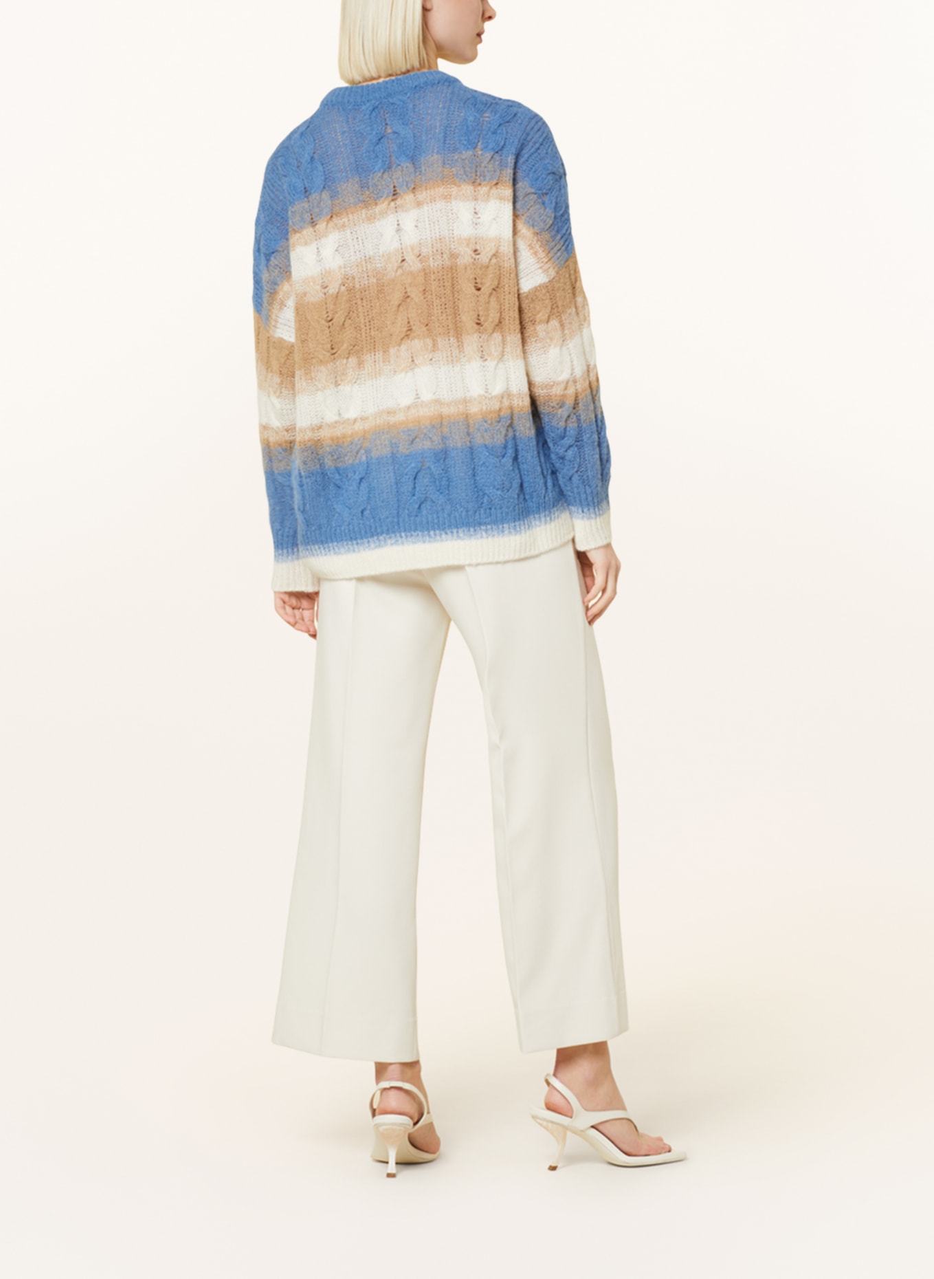 BOSS Sweater FALGUNI with alpaca, Color: LIGHT BLUE/ CREAM (Image 3)
