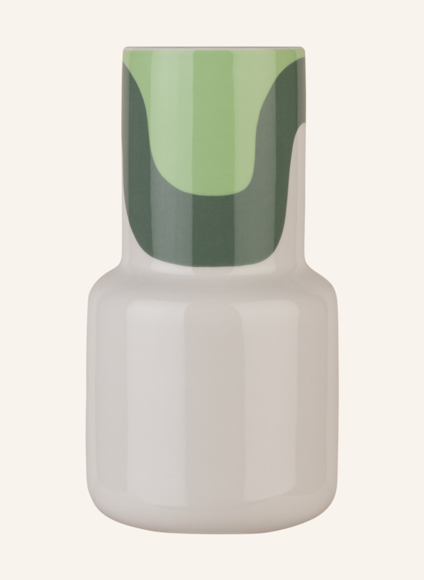 marimekko Vase OIVA/SEIREENI, Color: CREAM/ LIGHT GREEN/ GREEN (Image 1)