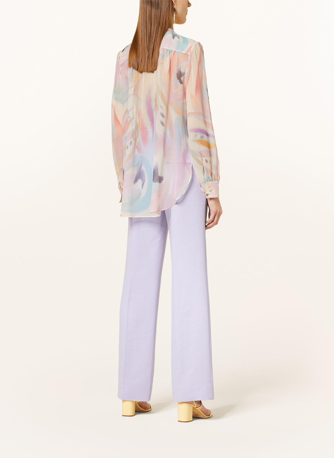 ETRO Bow-tie blouse in silk, Color: PINK/ CREAM (Image 3)