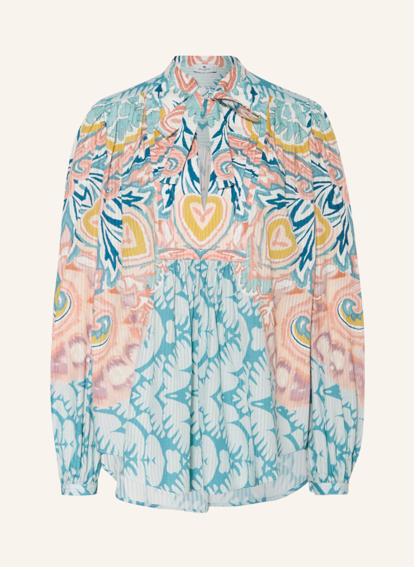 ETRO Bow-tie blouse, Color: WHITE/ MINT/ LIGHT RED (Image 1)