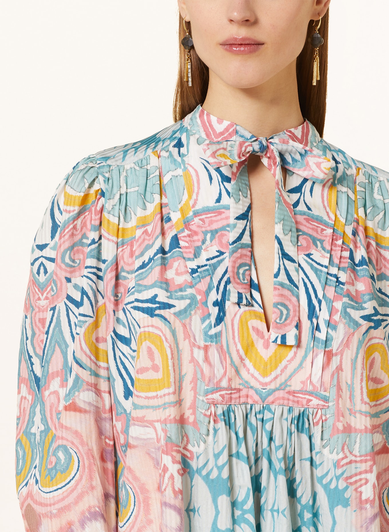 ETRO Bow-tie blouse, Color: WHITE/ MINT/ LIGHT RED (Image 4)