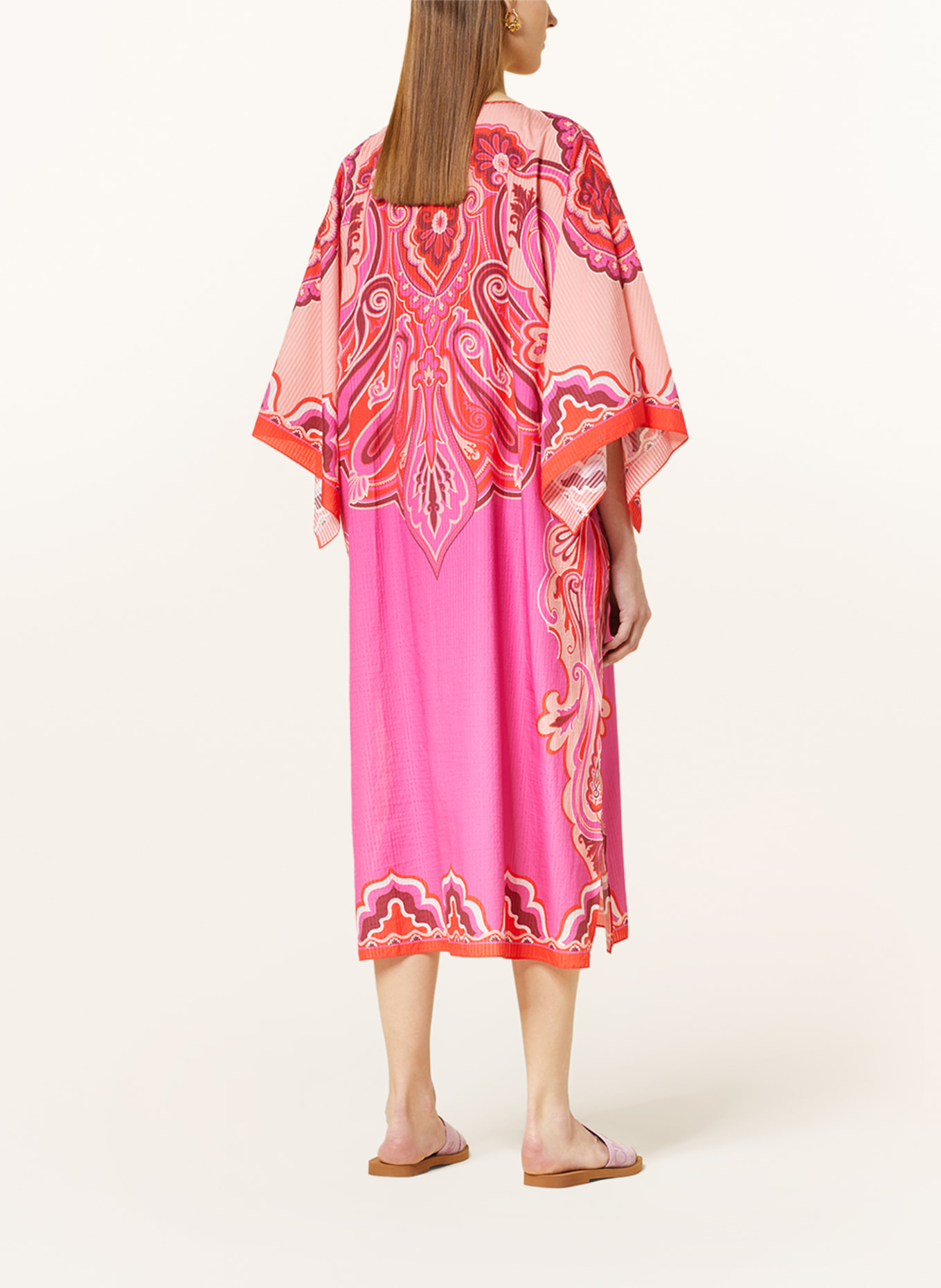 ETRO Sukienka letnia typu kaftan, Kolor: CZERWONY/ MOCNORÓŻOWY/ JASNOCZERWONY (Obrazek 3)