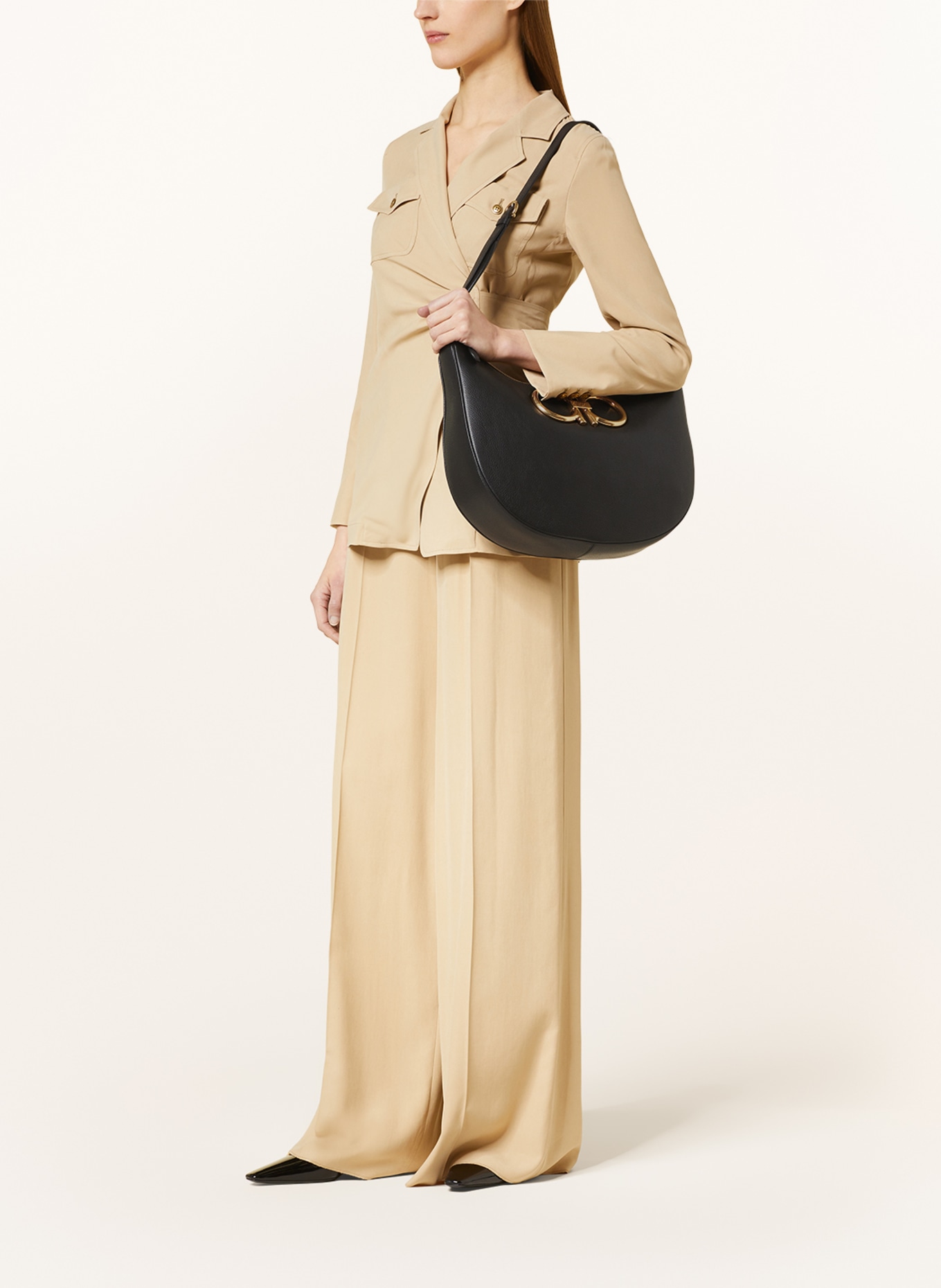 FERRAGAMO Handbag MAXI GANCIO, Color: BLACK/ GOLD (Image 5)