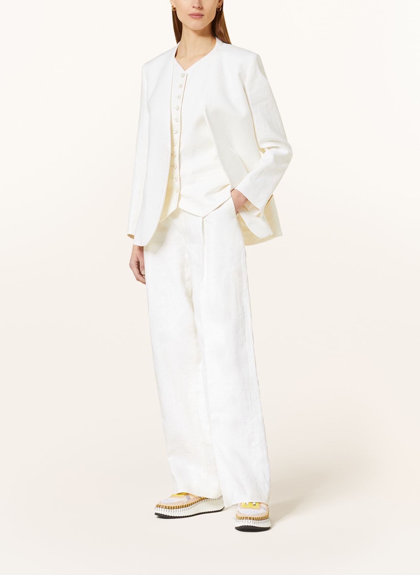Chloé Linen blazer, Color: WHITE (Image 2)