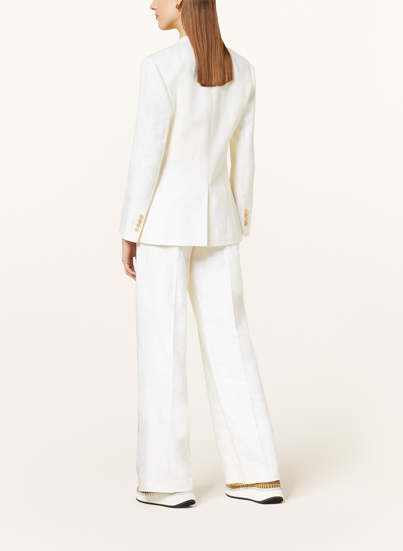 Chloé Linen blazer, Color: WHITE (Image 3)