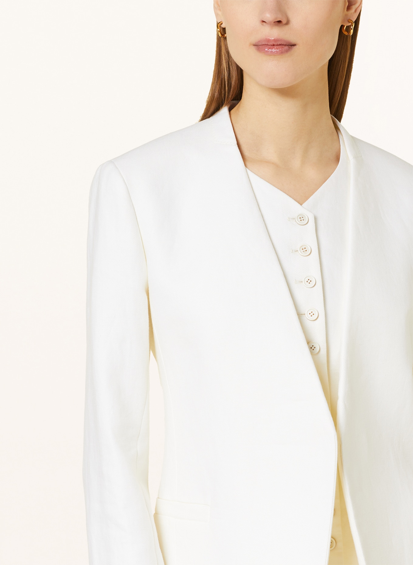 Chloé Linen blazer, Color: WHITE (Image 4)