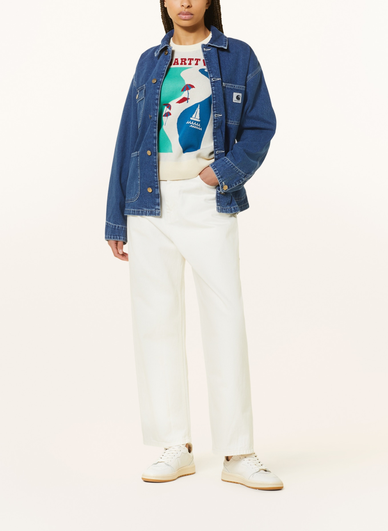 carhartt WIP Jeans BRANDON, Farbe: 0202 White rinsed (Bild 2)