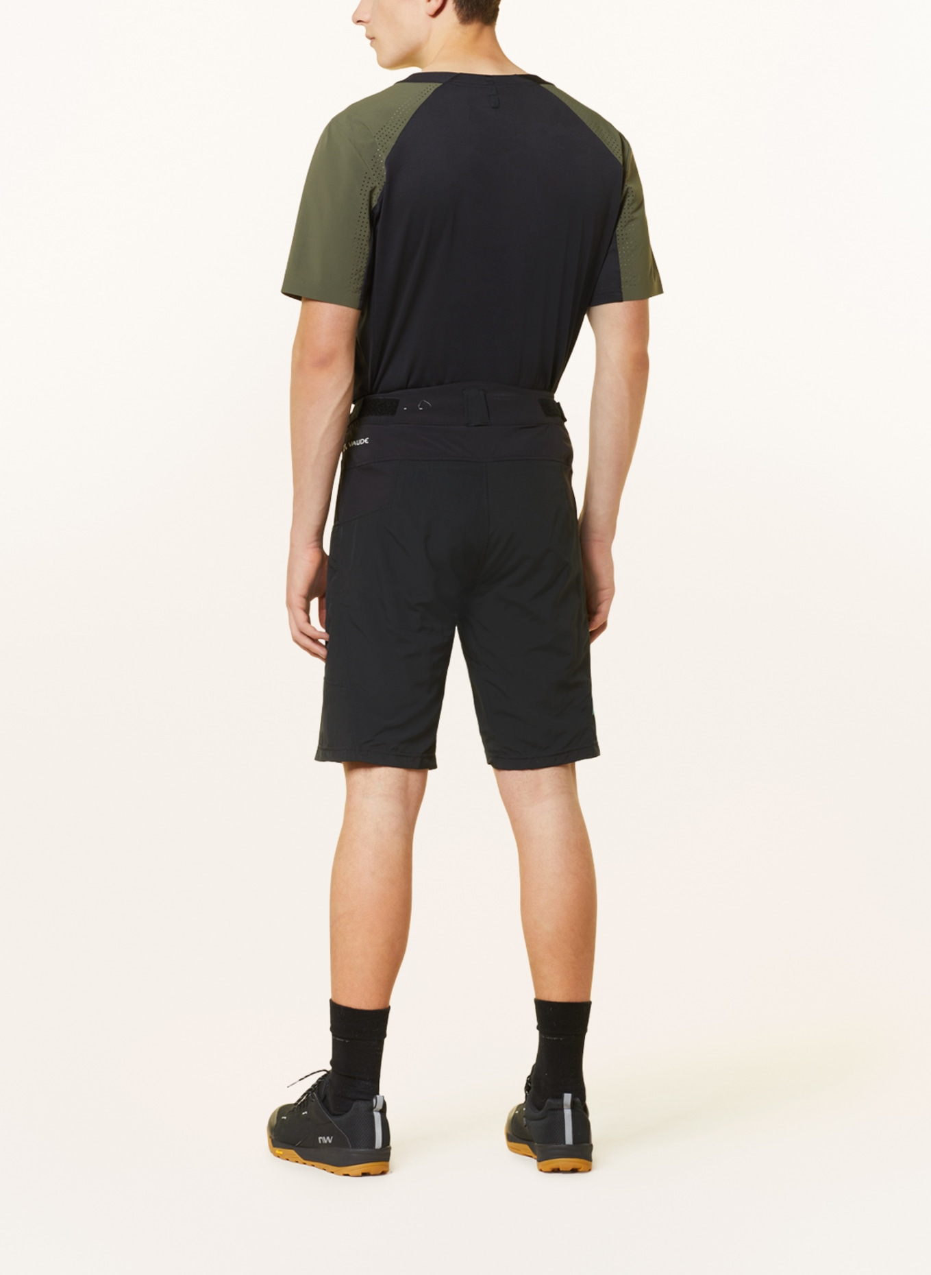 VAUDE Cyklistické kalhoty QIMSA s polstrovanými vnitřními kalhotami, Barva: ČERNÁ (Obrázek 3)