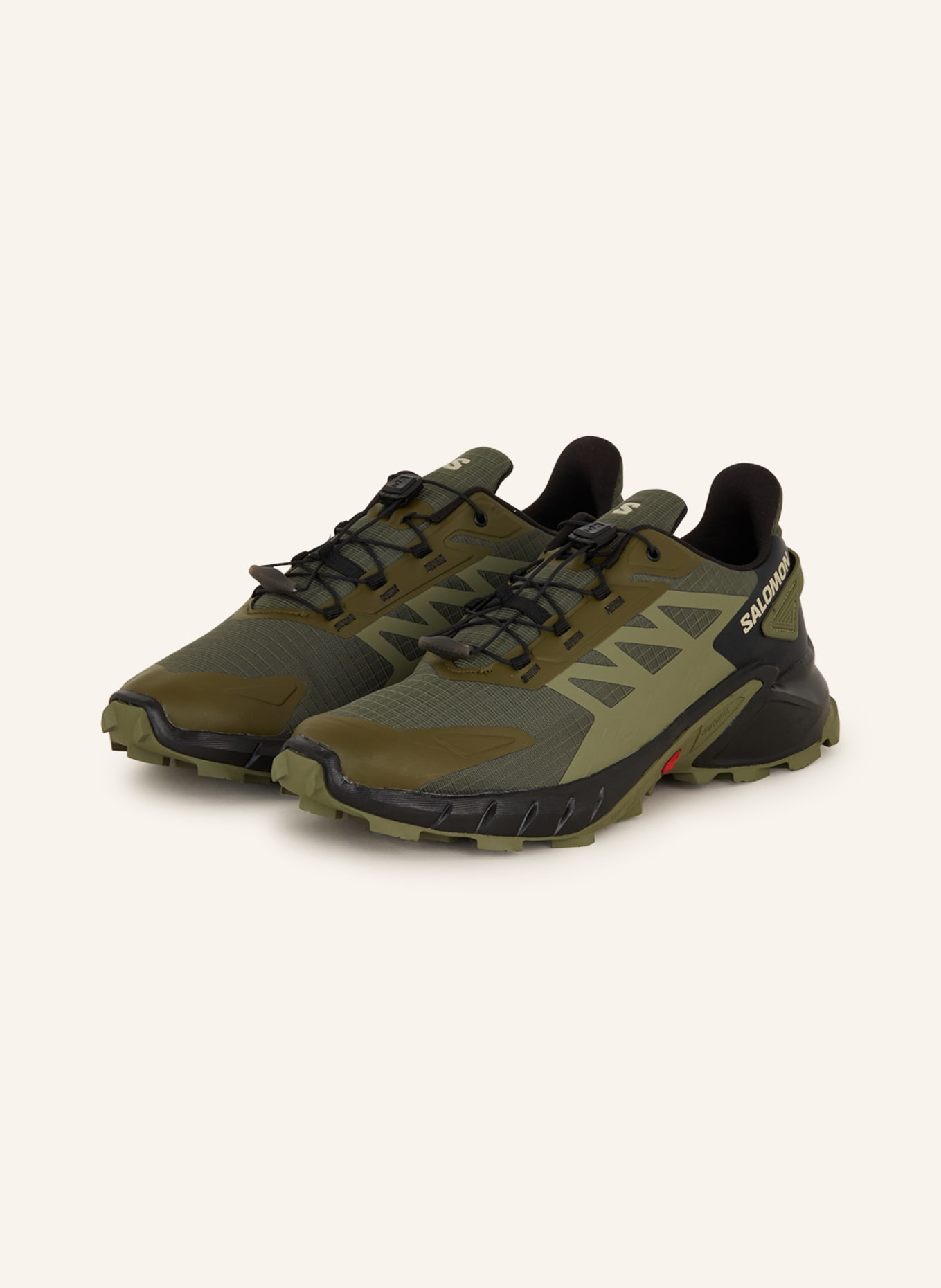 SALOMON Trail running shoes SUPERCROSS 4, Color: KHAKI/ OLIVE (Image 1)