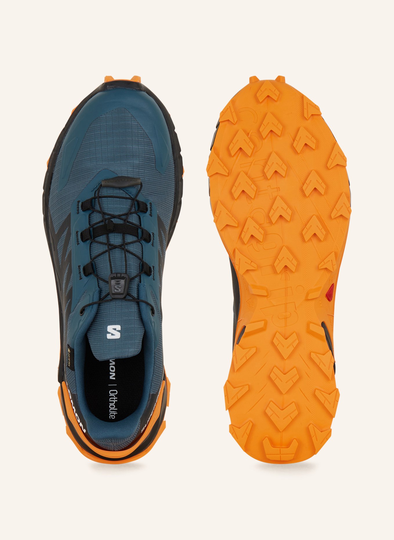 SALOMON Trailrunning-Schuhe SUPERCROSS 4 GTX, Farbe: PETROL/ SCHWARZ/ ORANGE (Bild 5)