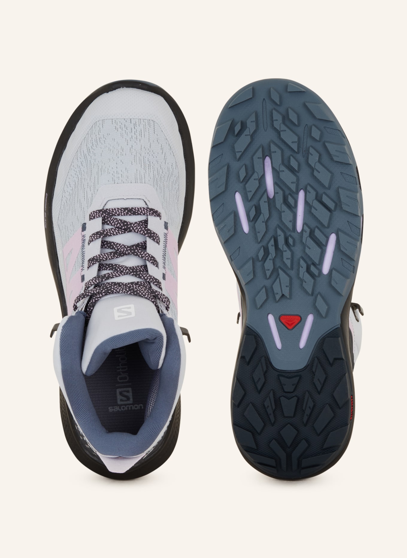 SALOMON Trekking shoes OUTPULSE MID GTX, Color: LIGHT GRAY/ LIGHT PURPLE/ DARK GRAY (Image 5)