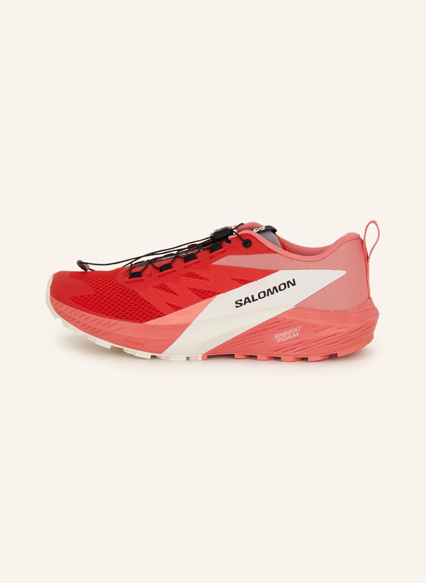 SALOMON Trailrunning-Schuhe SENSE RIDE 5W, Farbe: ROT/ ROSA/ WEISS (Bild 4)