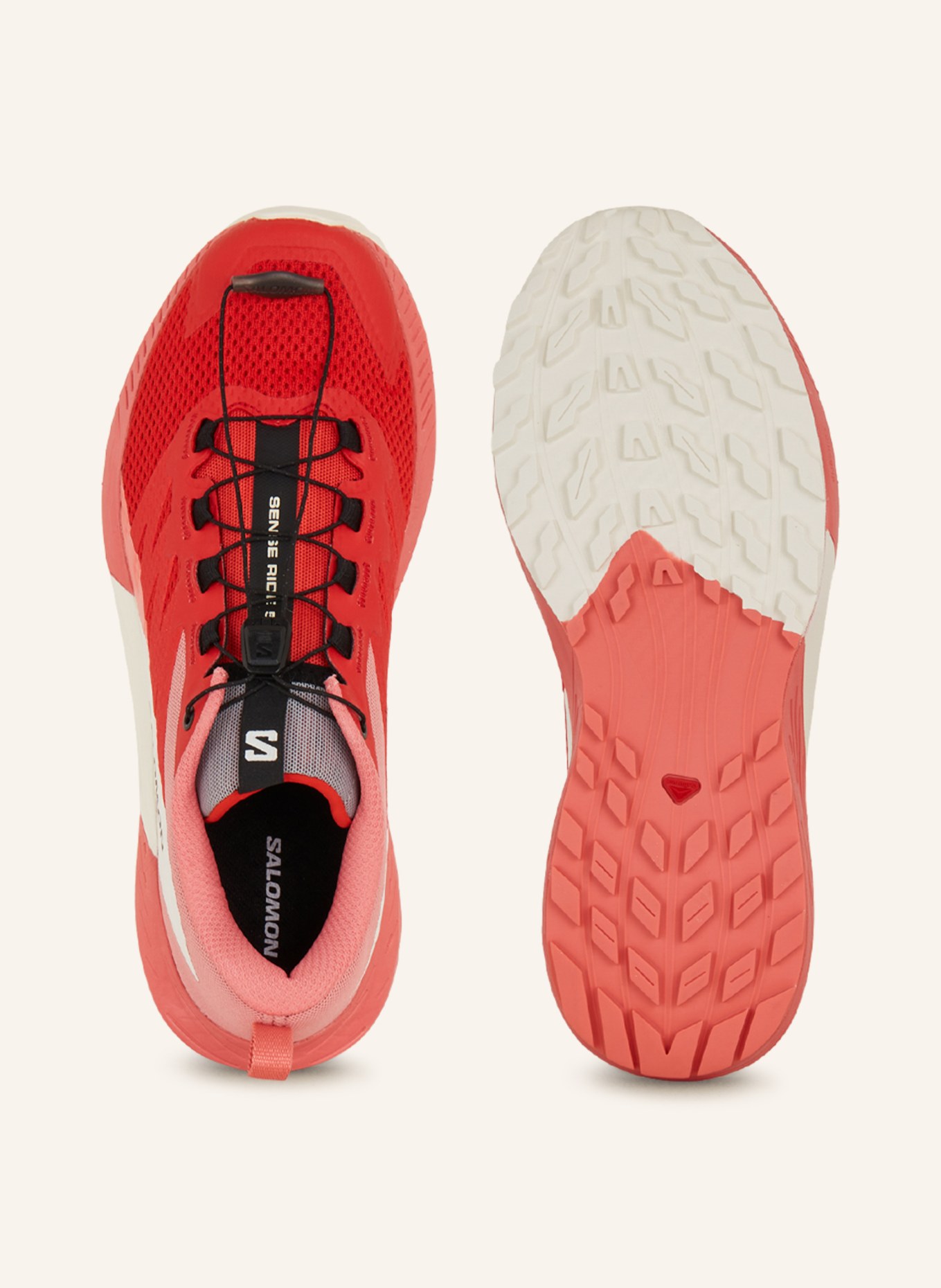 SALOMON Trailrunning-Schuhe SENSE RIDE 5W, Farbe: ROT/ ROSA/ WEISS (Bild 5)