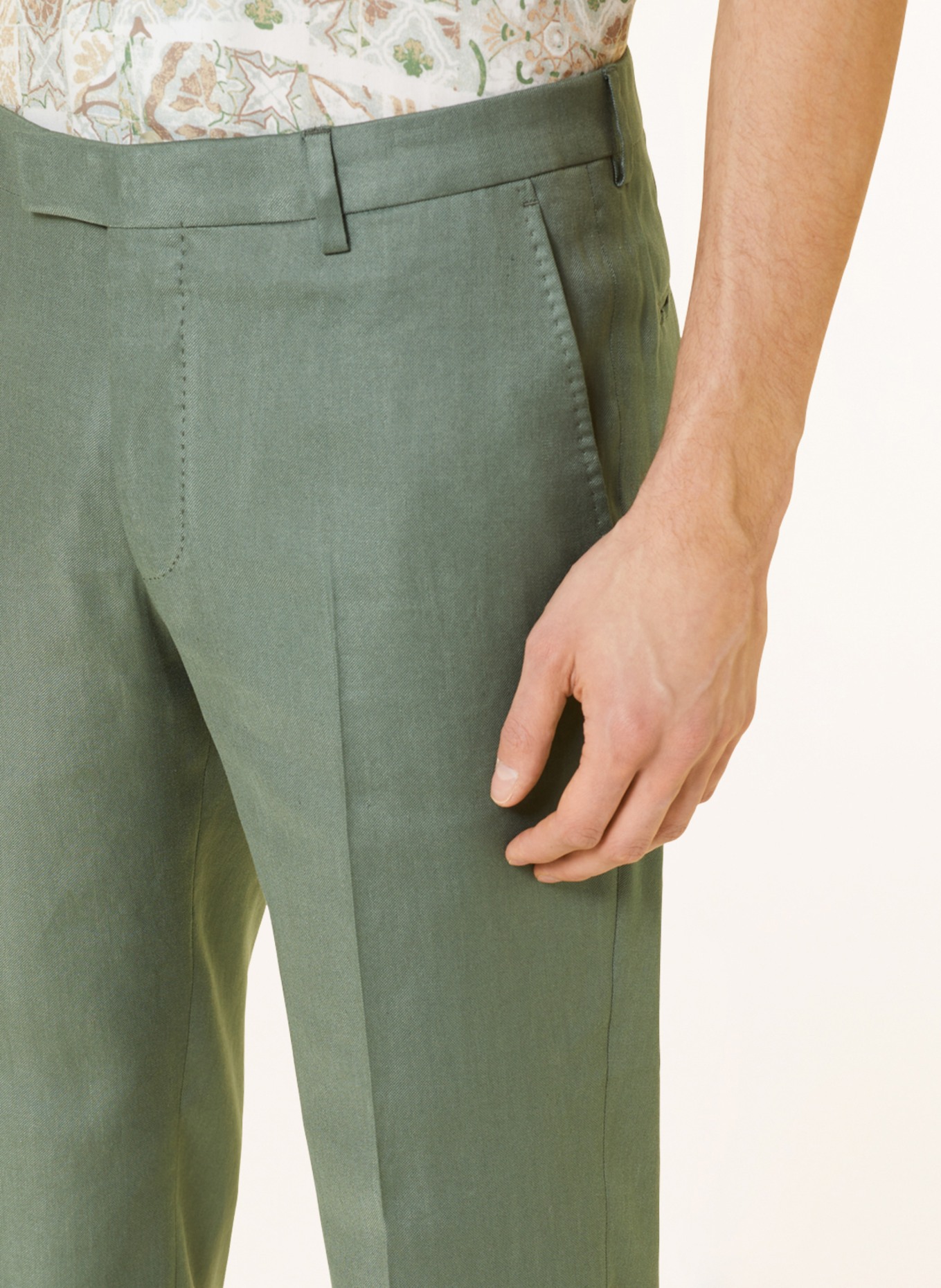 JOOP! Anzughose BLAYR Slim Fit mit Leinen, Farbe: GRÜN (Bild 6)