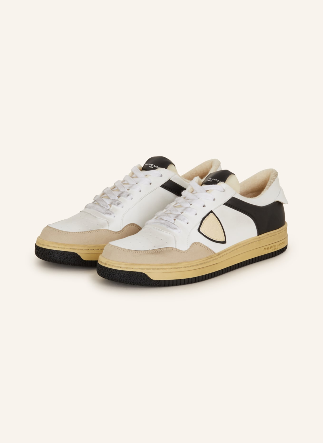 PHILIPPE MODEL Sneakers LYON, Color: BLACK/ WHITE/ BEIGE (Image 1)