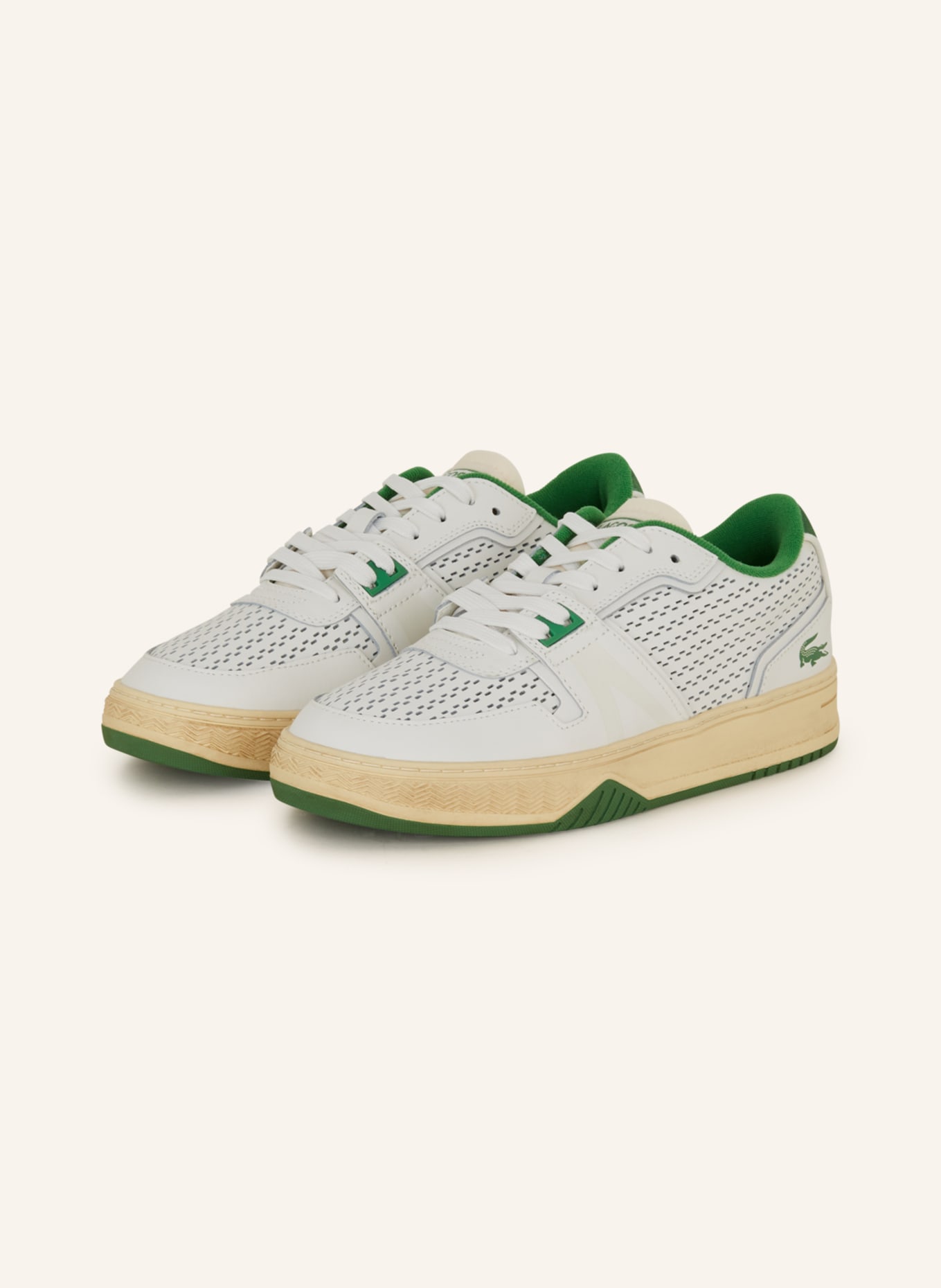 LACOSTE Sneaker L001 weiss/ grün