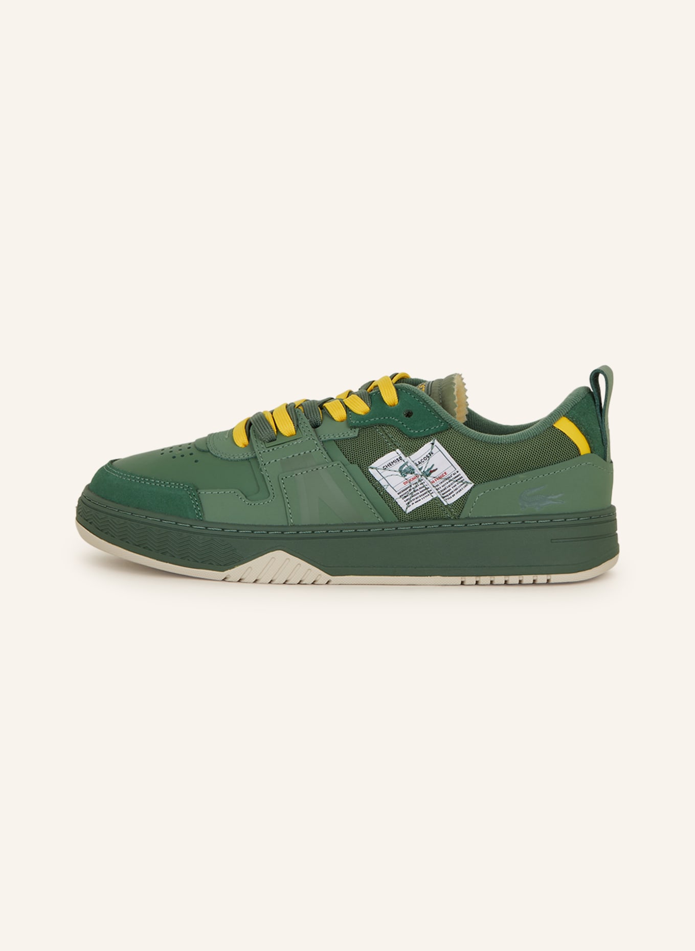 LACOSTE Sneaker in grün/ gelb
