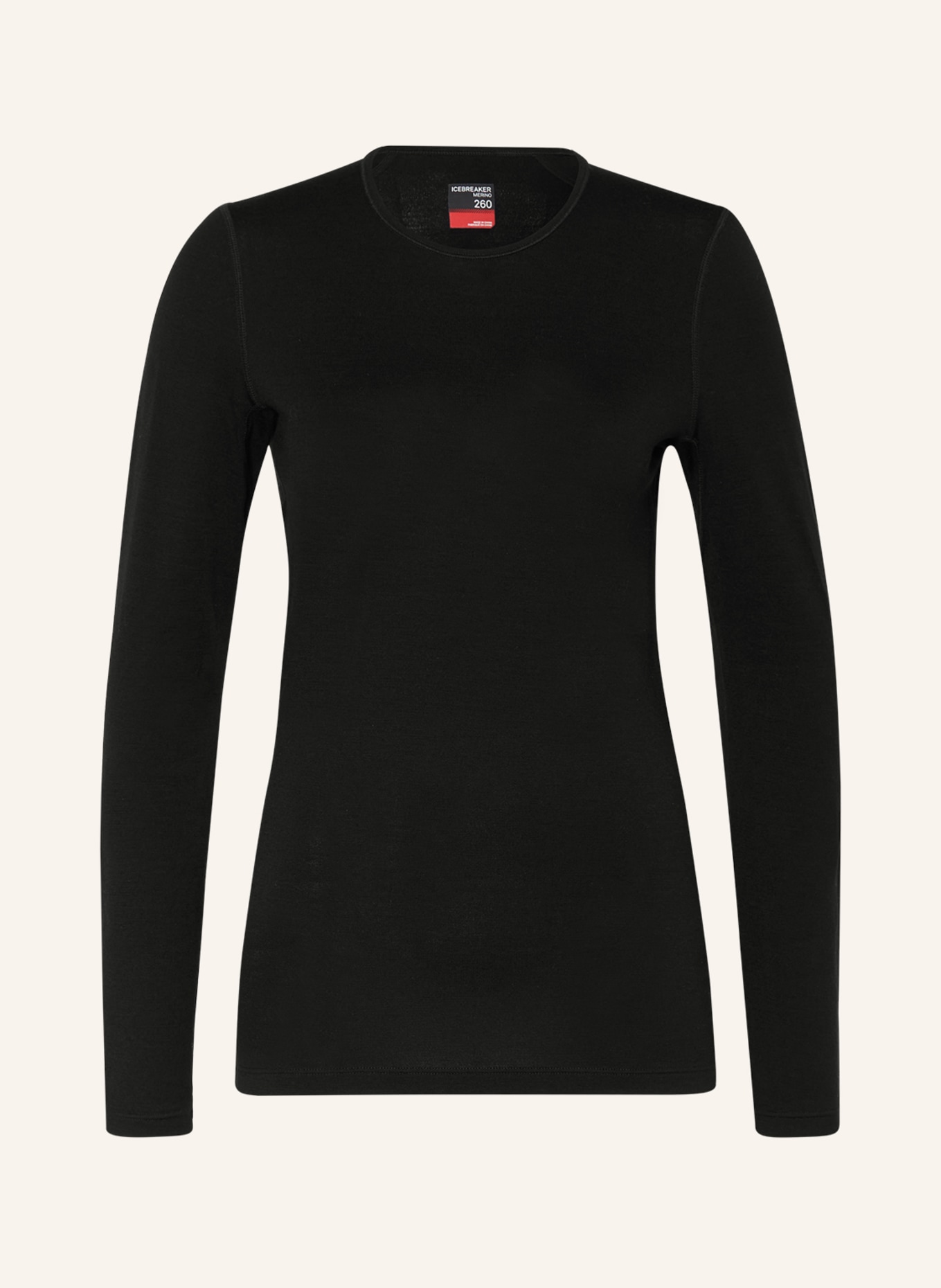 icebreaker Functional shirt 260 TECH in merino wool, Color: BLACK (Image 1)