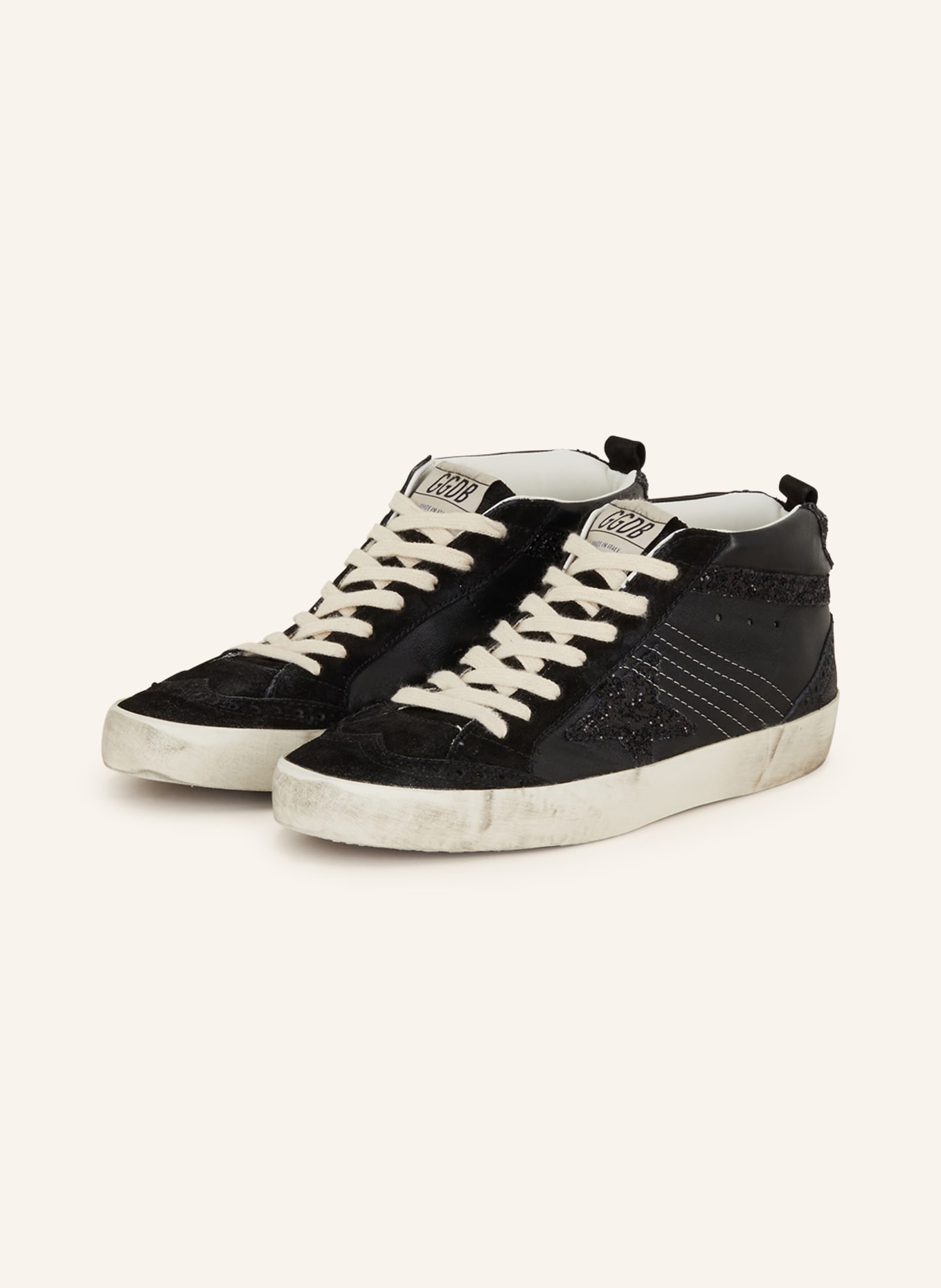 GOLDEN GOOSE High-top sneakers MID STAR, Color: BLACK (Image 1)