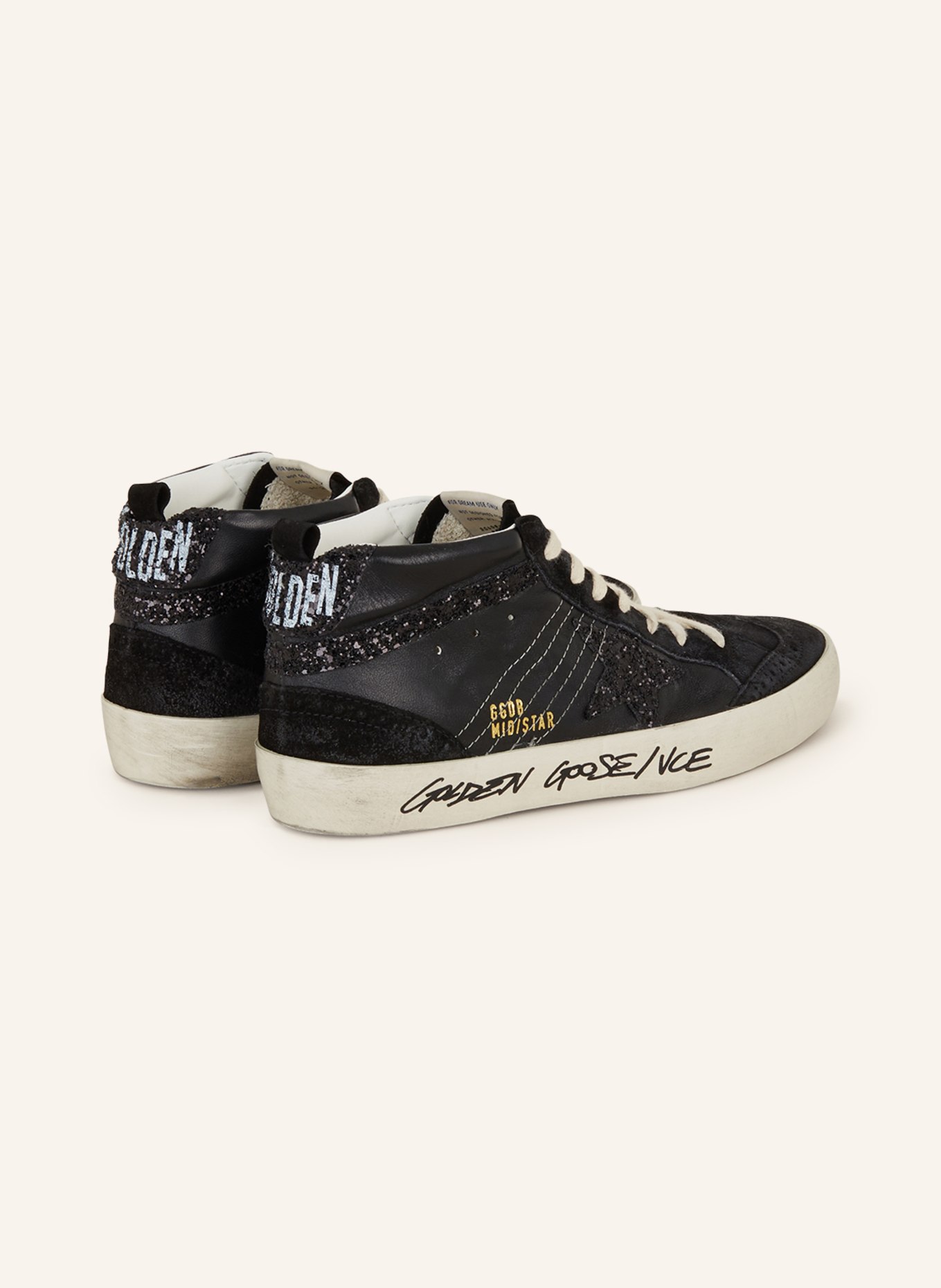 GOLDEN GOOSE High-top sneakers MID STAR, Color: BLACK (Image 2)